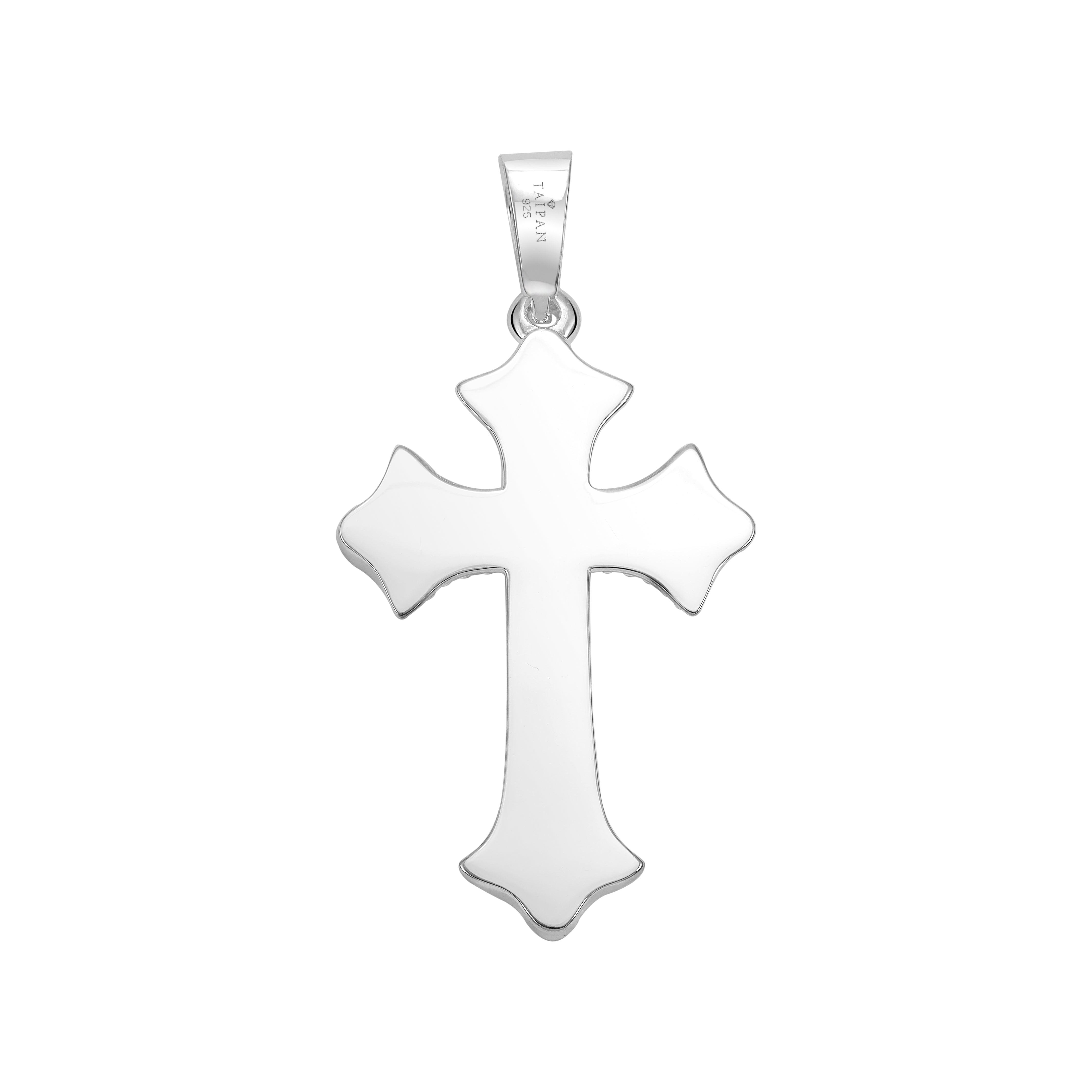 Kreuz Orthodox Anhänger aus 925 Sterlingsilber (PE336) - Taipan Schmuck