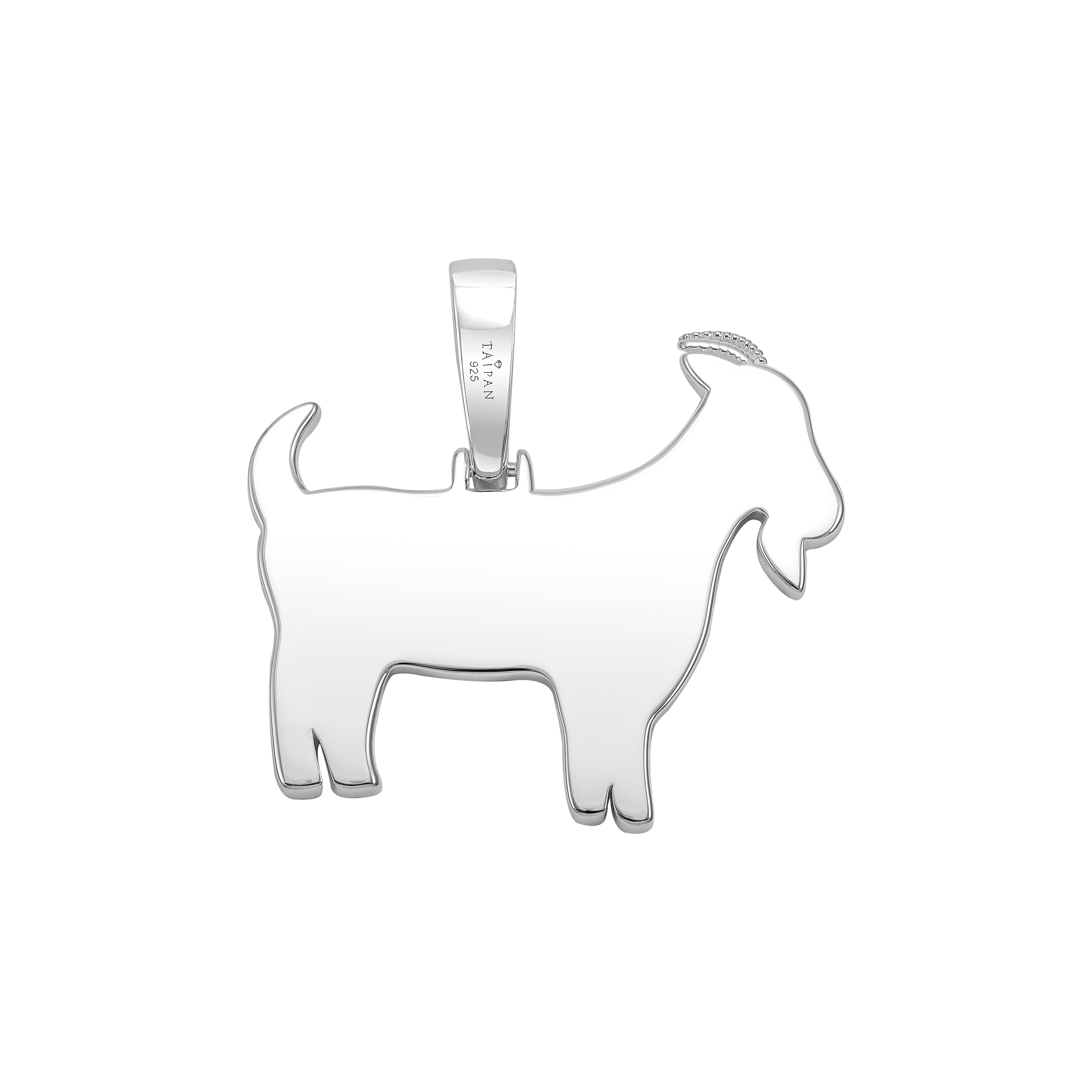 Goat Iced Out Style Anhänger aus 925 Sterlingsilber (PE337) - Taipan Schmuck