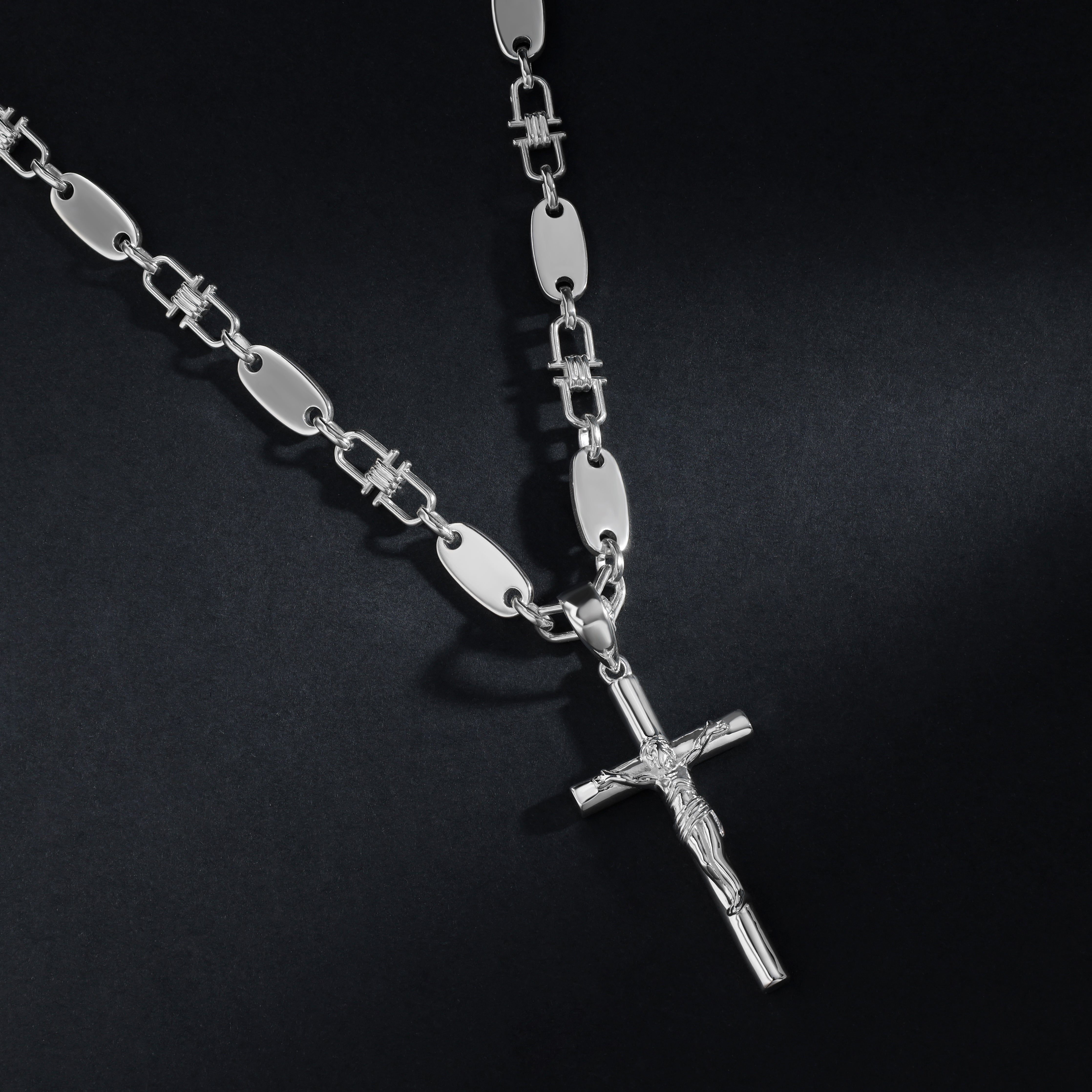 Kreuz mit Jesus Anhänger aus 925 Sterlingsilber (PE351) - Taipan Schmuck