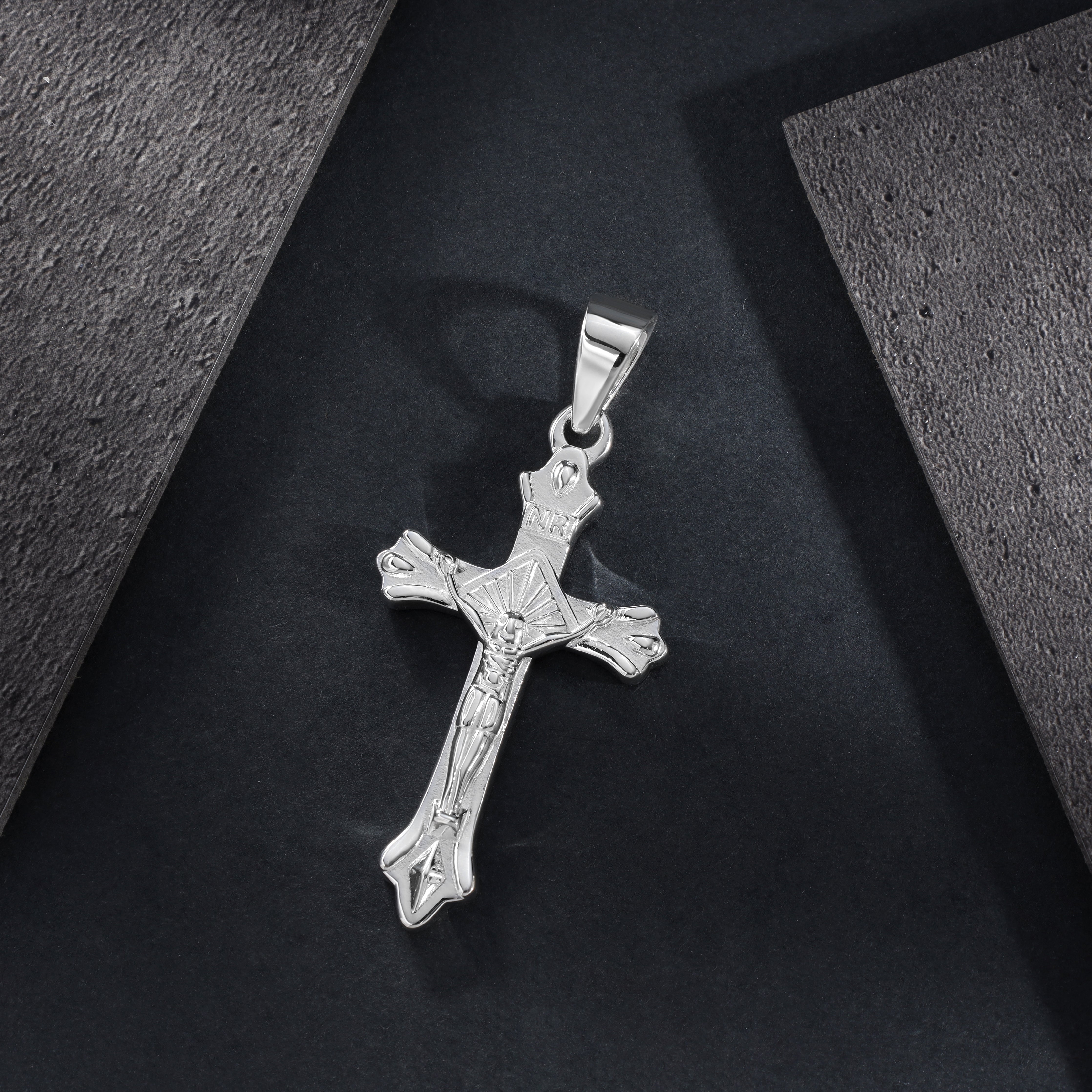 Orthodox Kreuz mit Jesus Anhänger aus 925 Sterlingsilber (PE352) - Taipan Schmuck