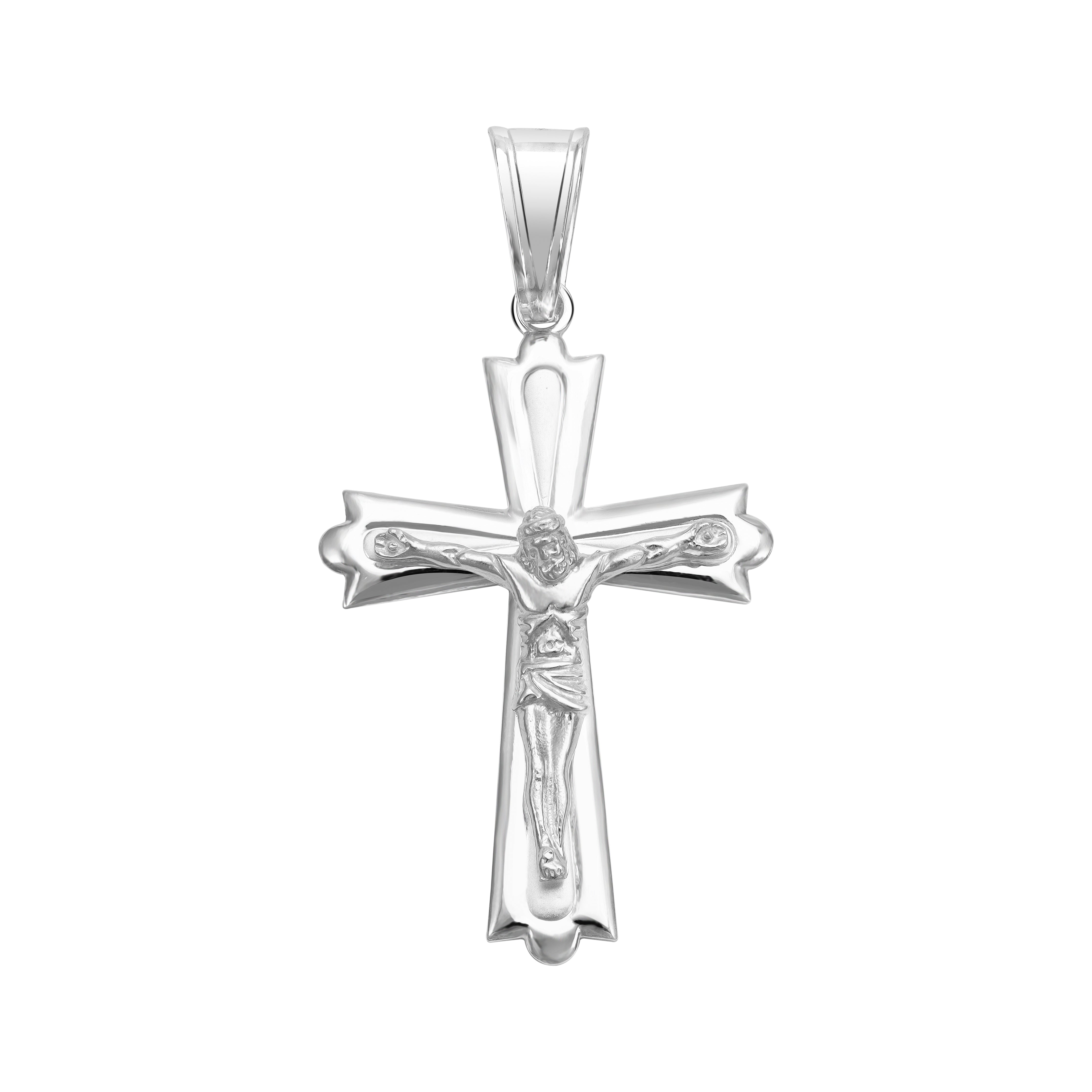 Kreuz mit Jesus Anhänger aus 925 Sterlingsilber (PE397) - Taipan Schmuck