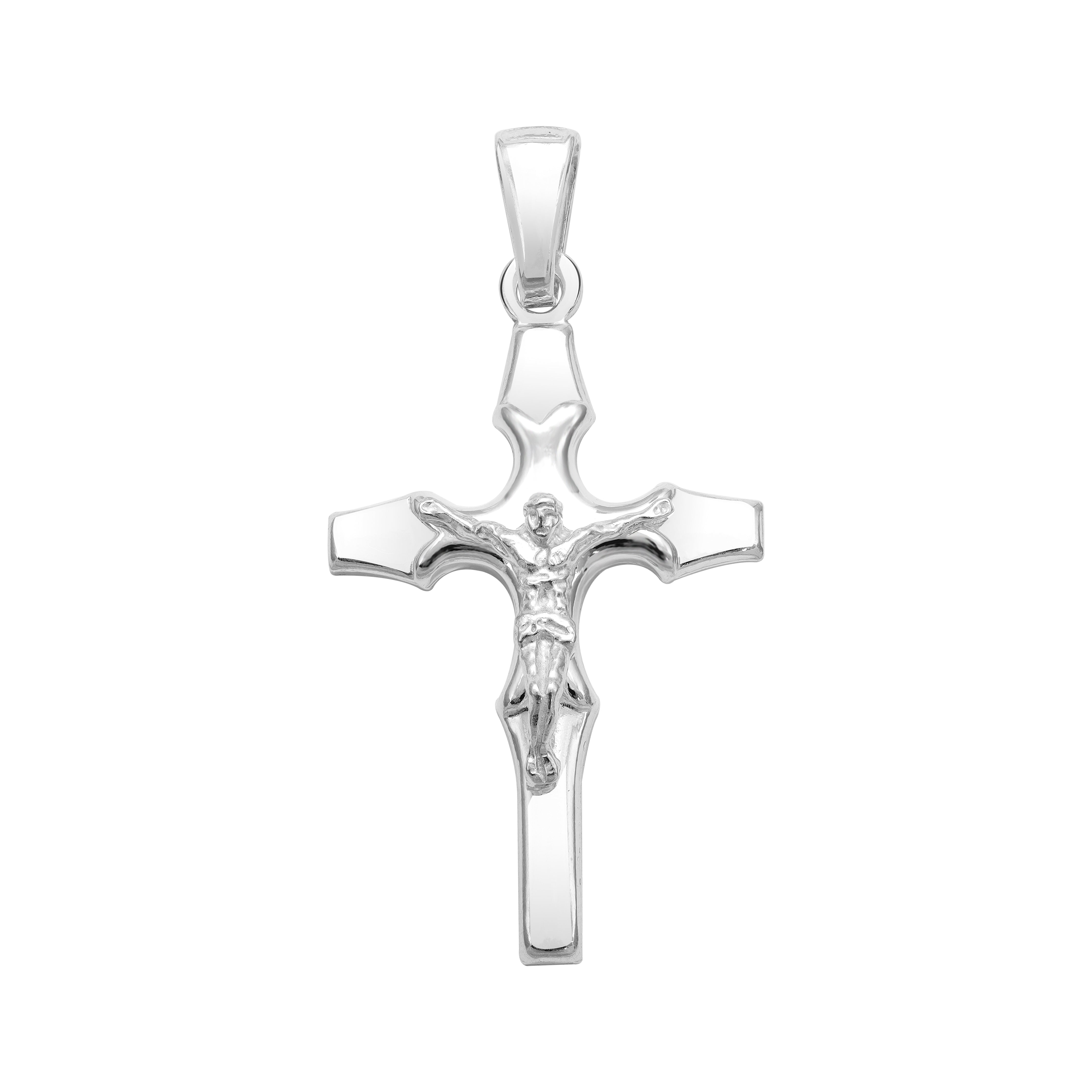 Kreuz mit Jesus Anhänger aus 925 Sterlingsilber (PE409) - Taipan Schmuck