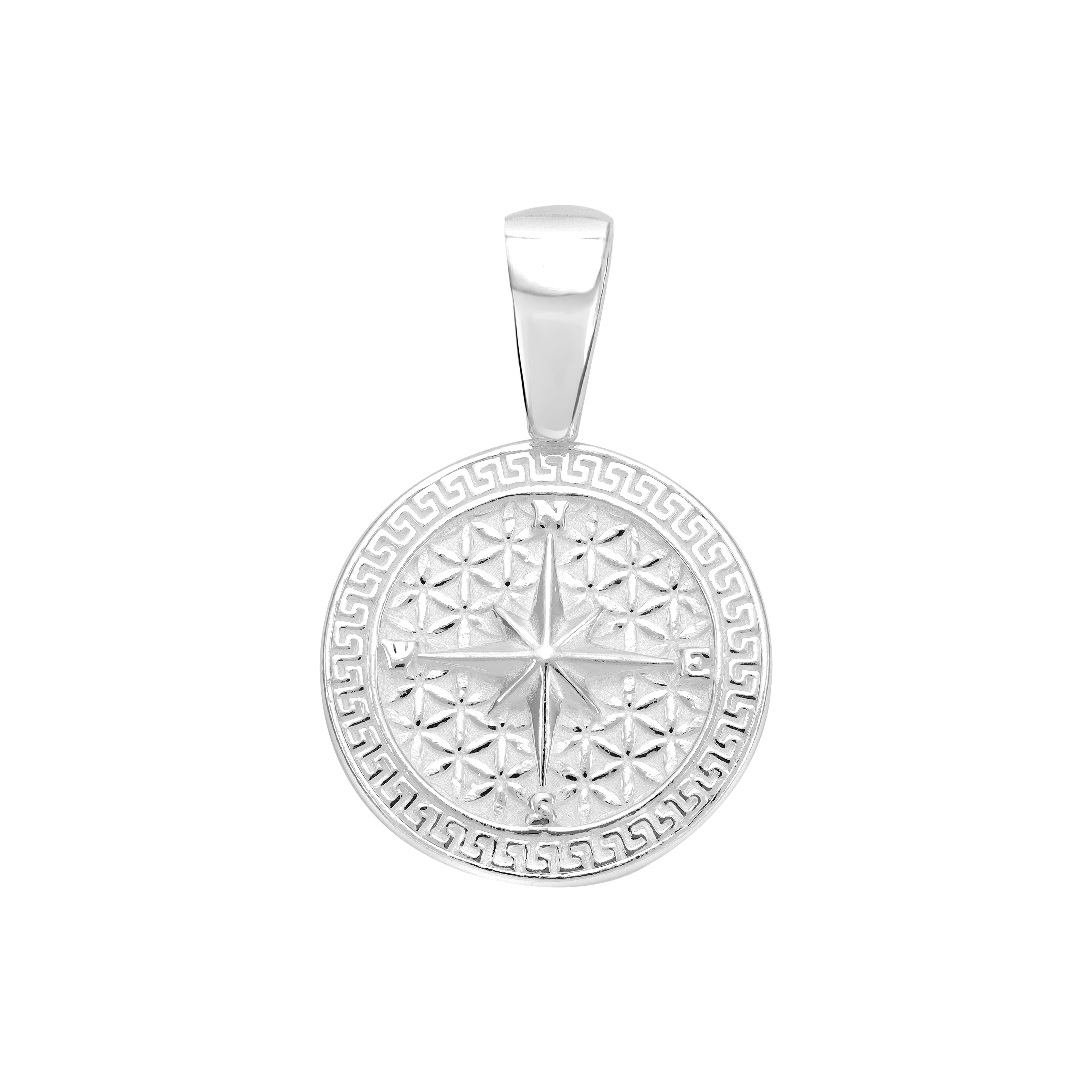 Compass pendant made of 925 sterling silver (PE462) "Oriental Dream" 