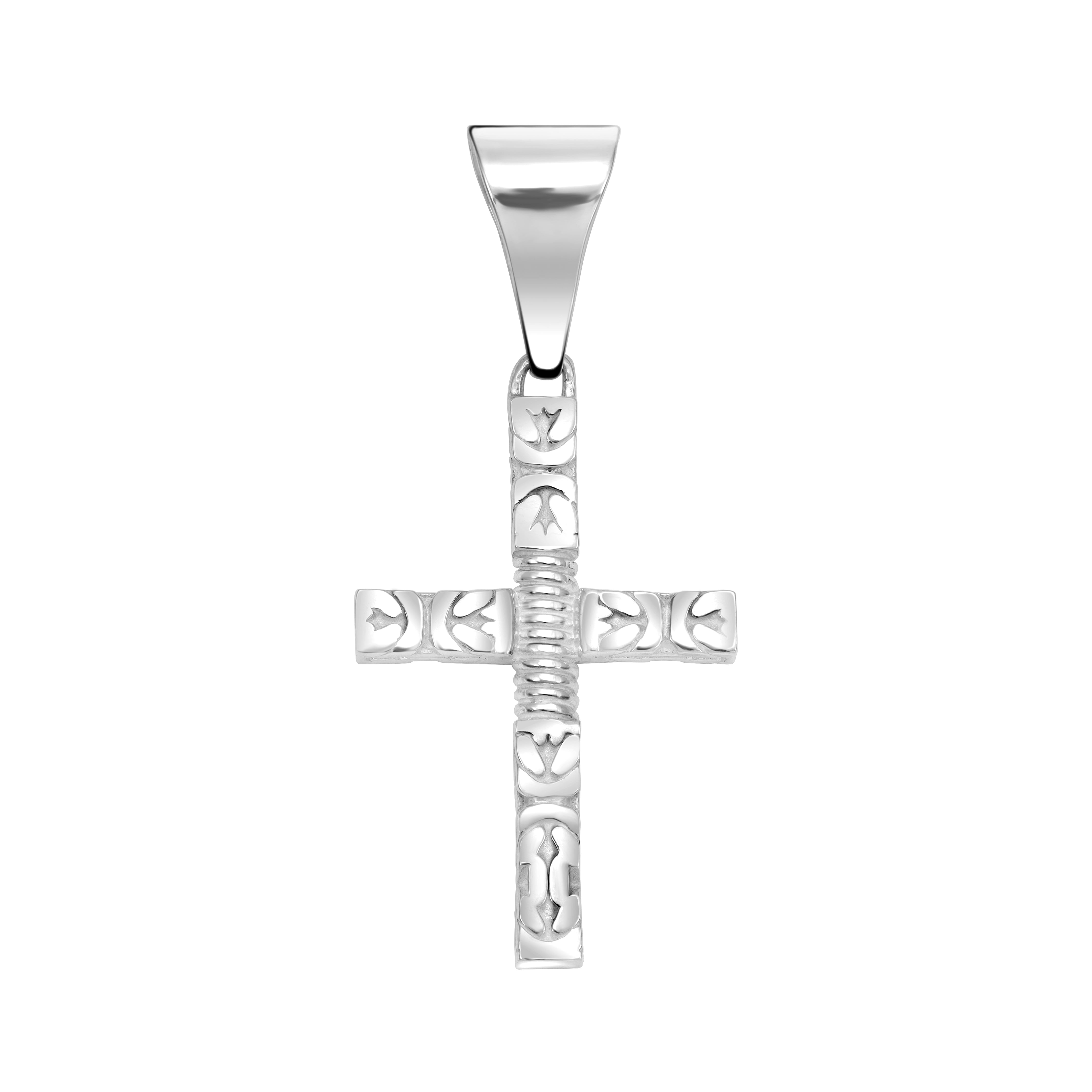 Königskette Kreuz Anhänger aus 925 Sterling Silber Made in Italy (PE52) - Taipan Schmuck