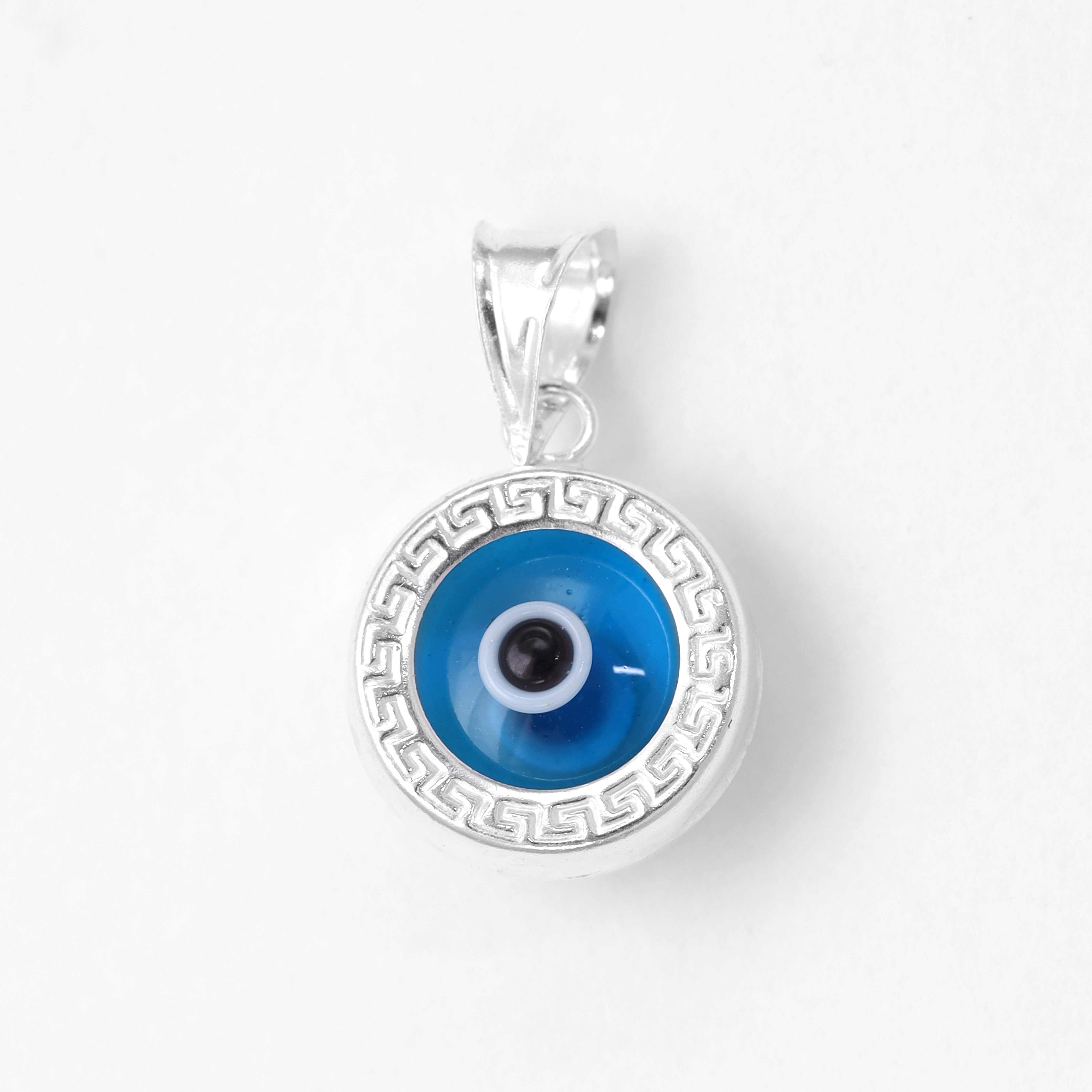 Evil Eye Anhänger Santorini Design aus 925 Sterlingsilber Kettenanhänger - Taipan Schmuck