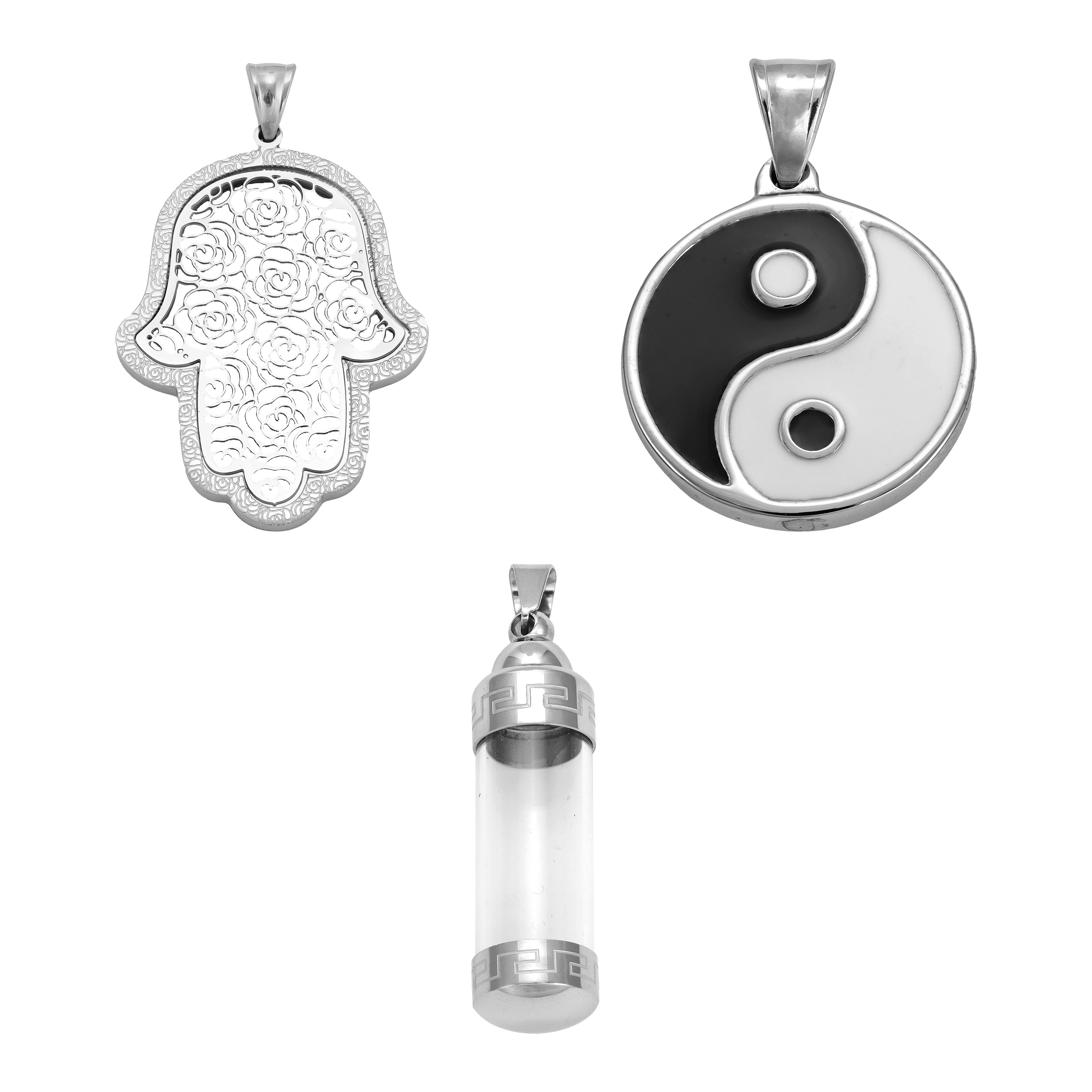 Various stainless steel pendants