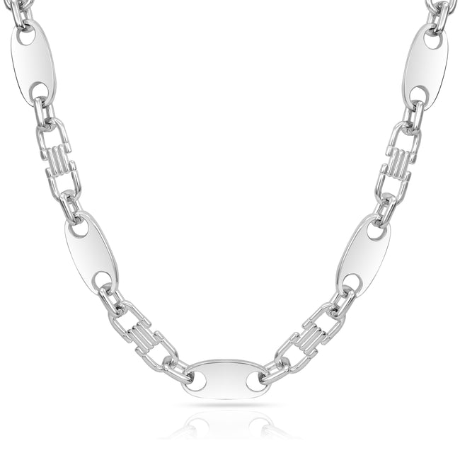 Bild von Plattenkette Steigbügelkette 13mm lang aus 925 Sterling Silber