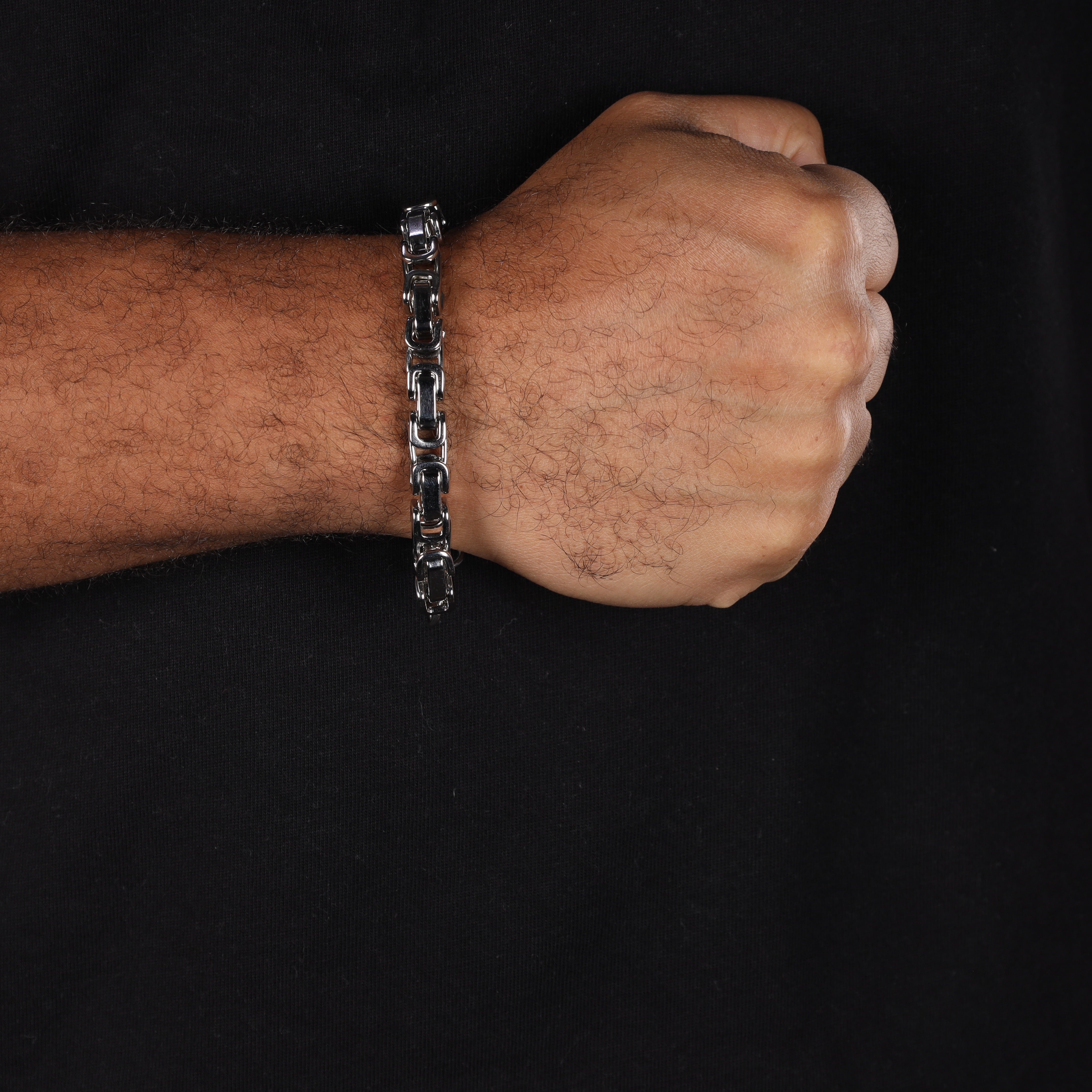 8mm King Chain Bracelet 22cm made of stainless steel 