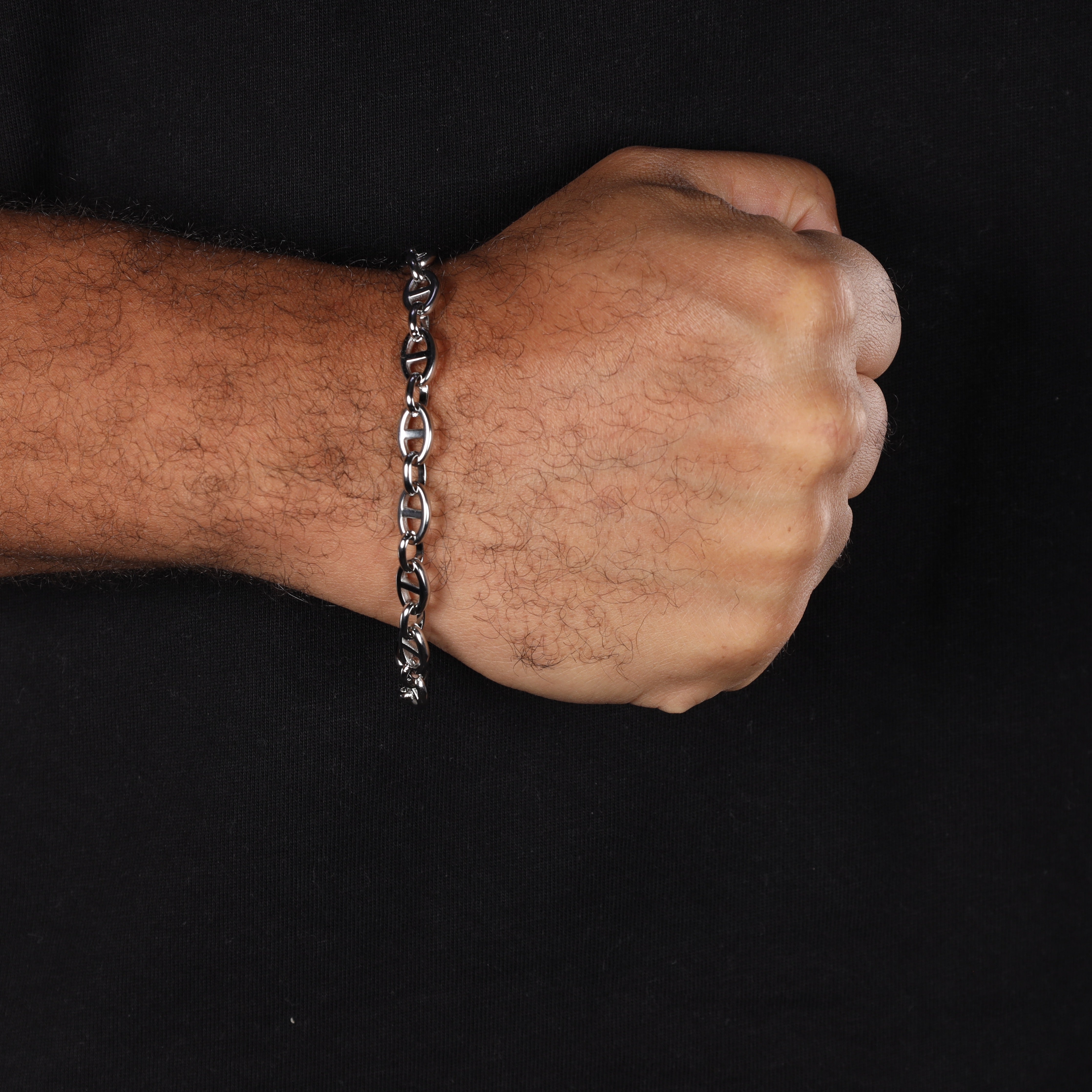 Mariner chain bracelet 8mm wide 22cm made of stainless steel 