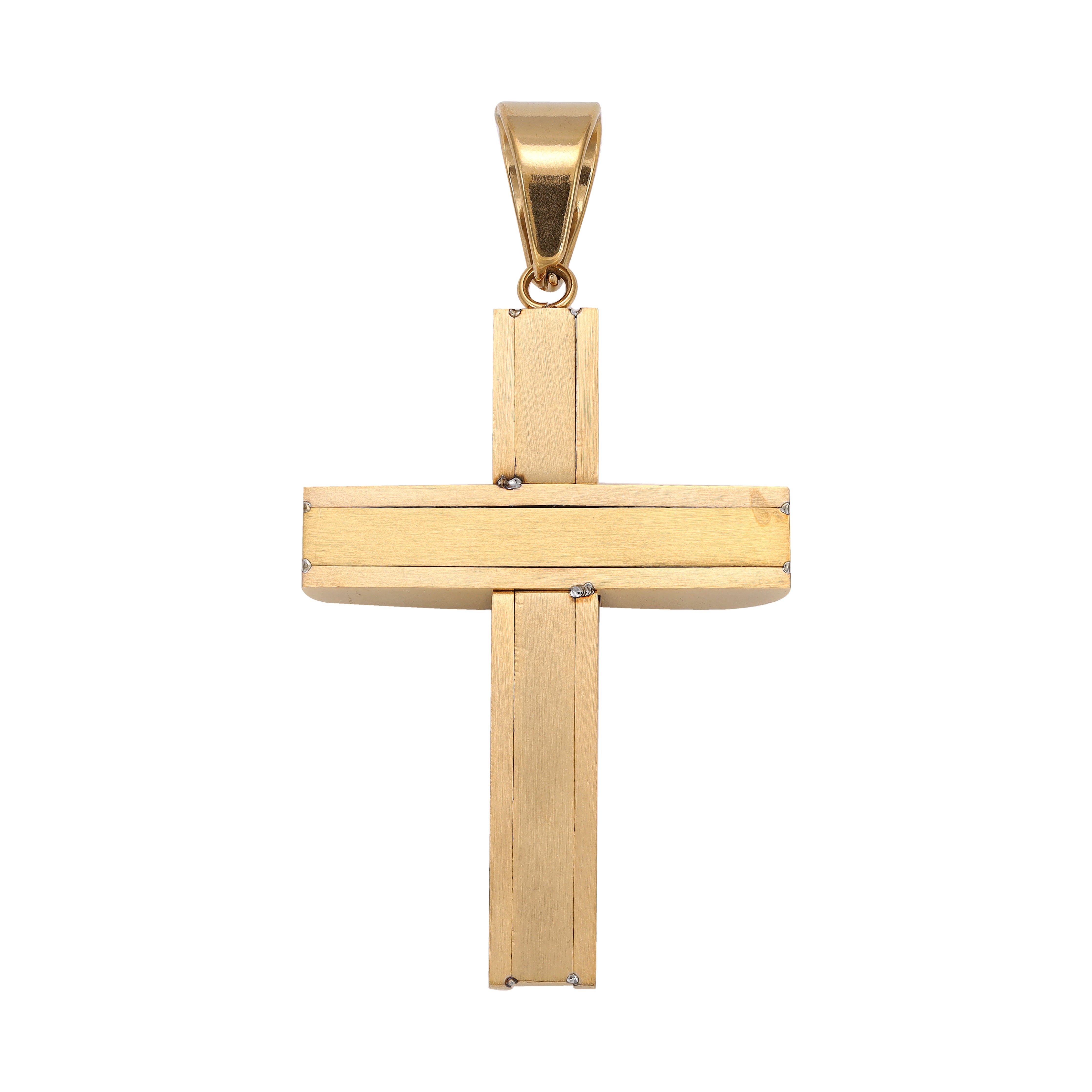 Various cross pendants made of stainless steel 14K gold plated