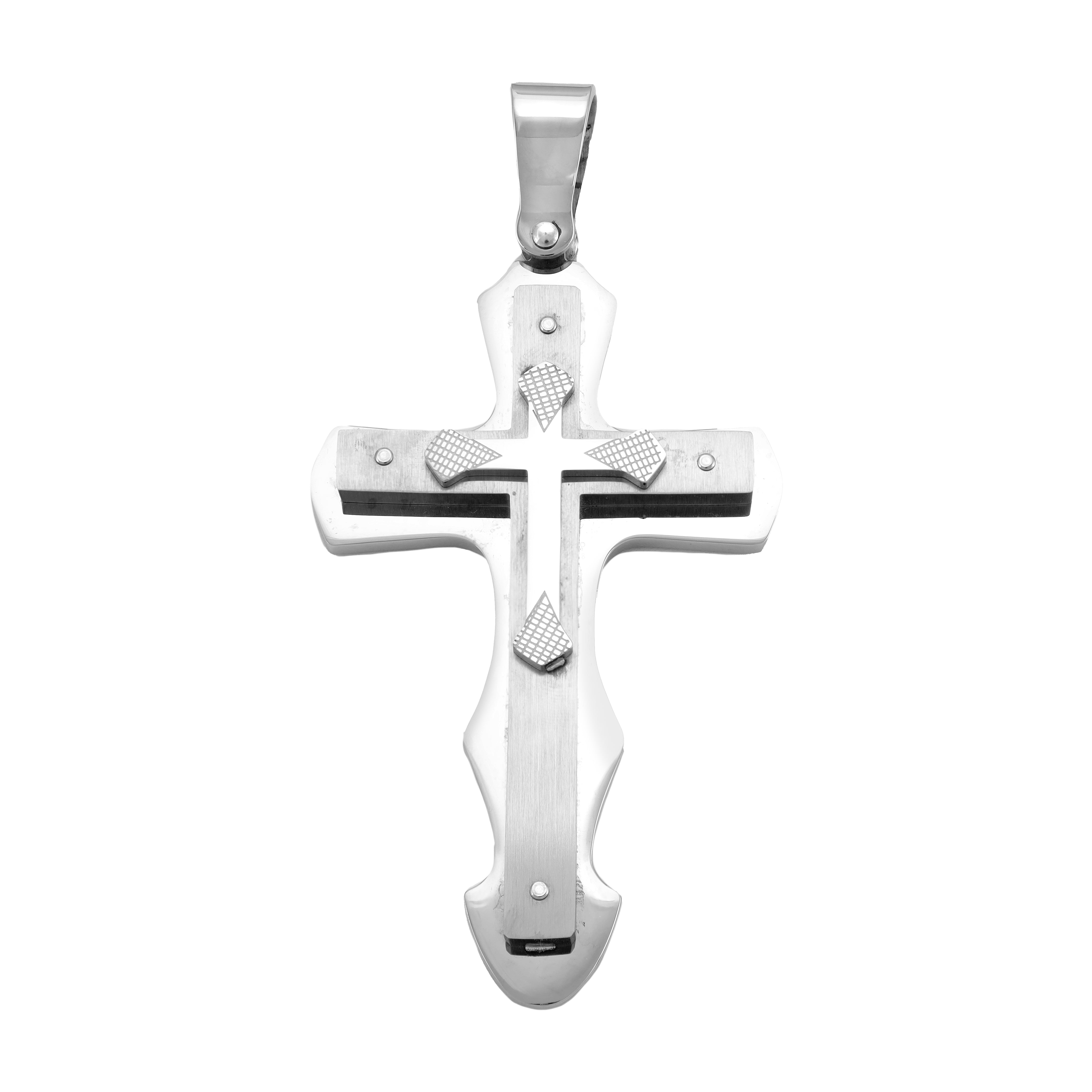 Very large cross pendant made of stainless steel