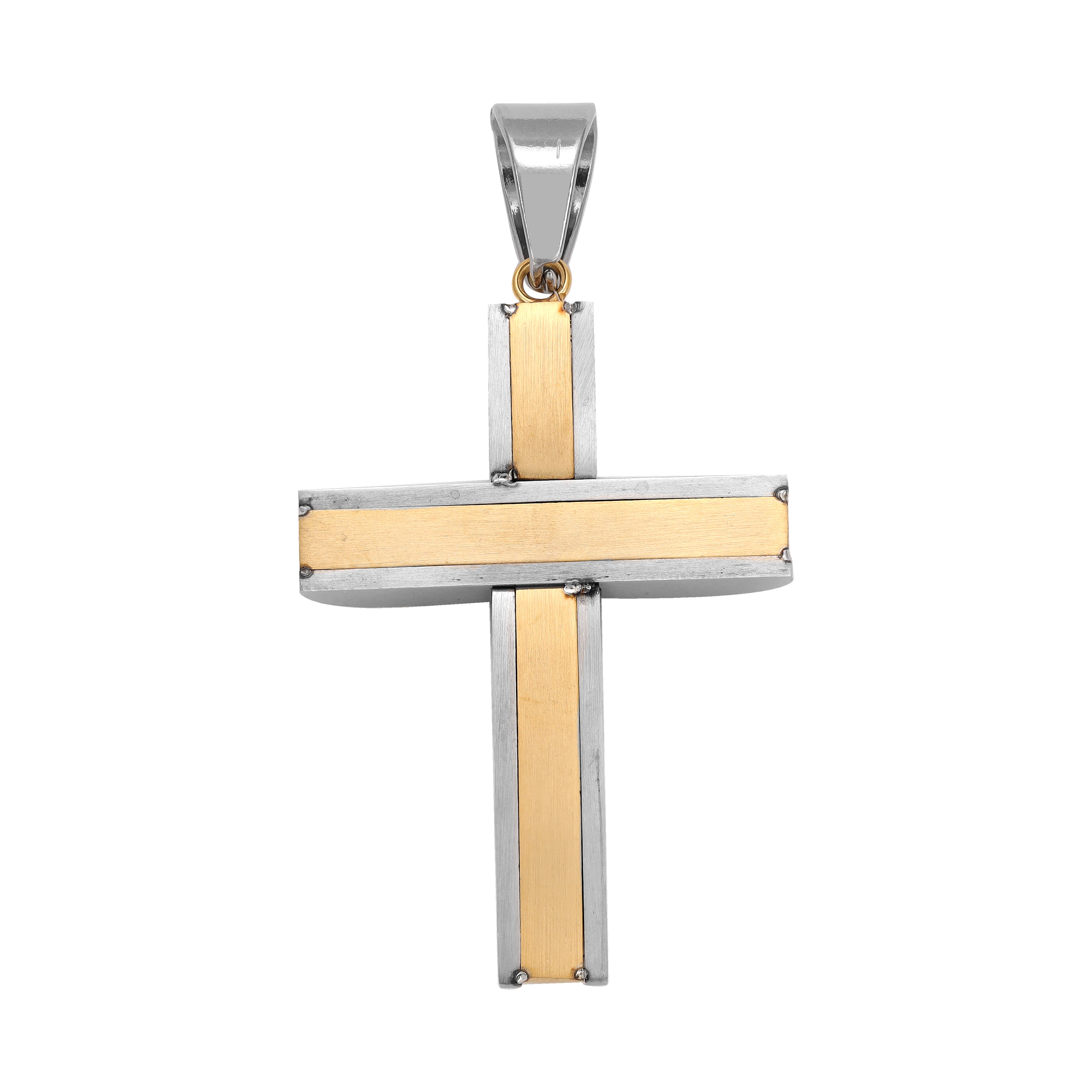 Various cross pendants made of stainless steel 14K gold plated