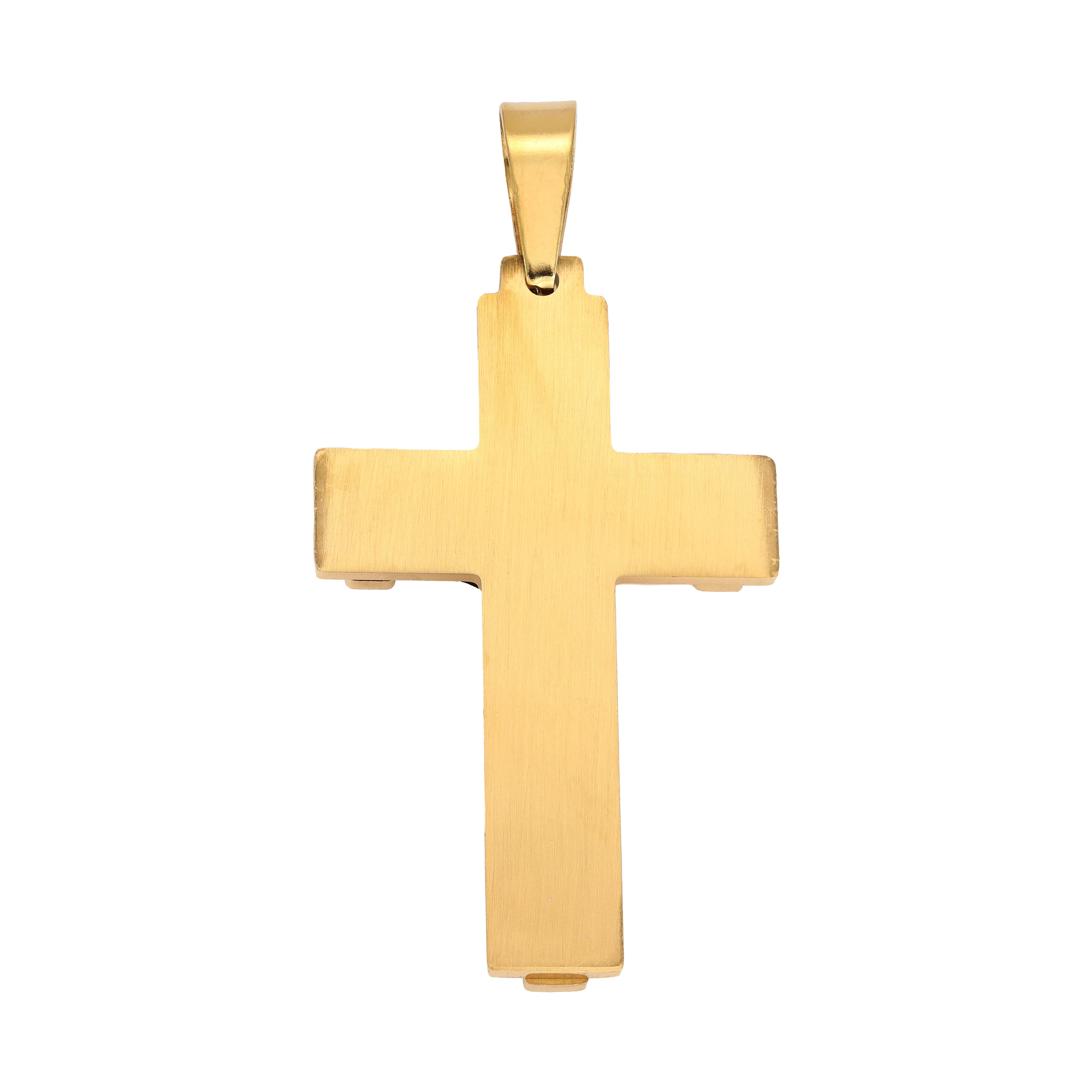 Various cross pendants made of stainless steel 14K gold plated