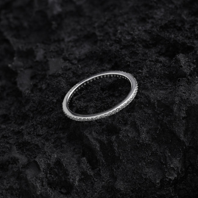 2. Bild von Feiner Bandring Damen Silberring Zirkonia Ring Größe 6-8 aus 925 Sterlingsilber