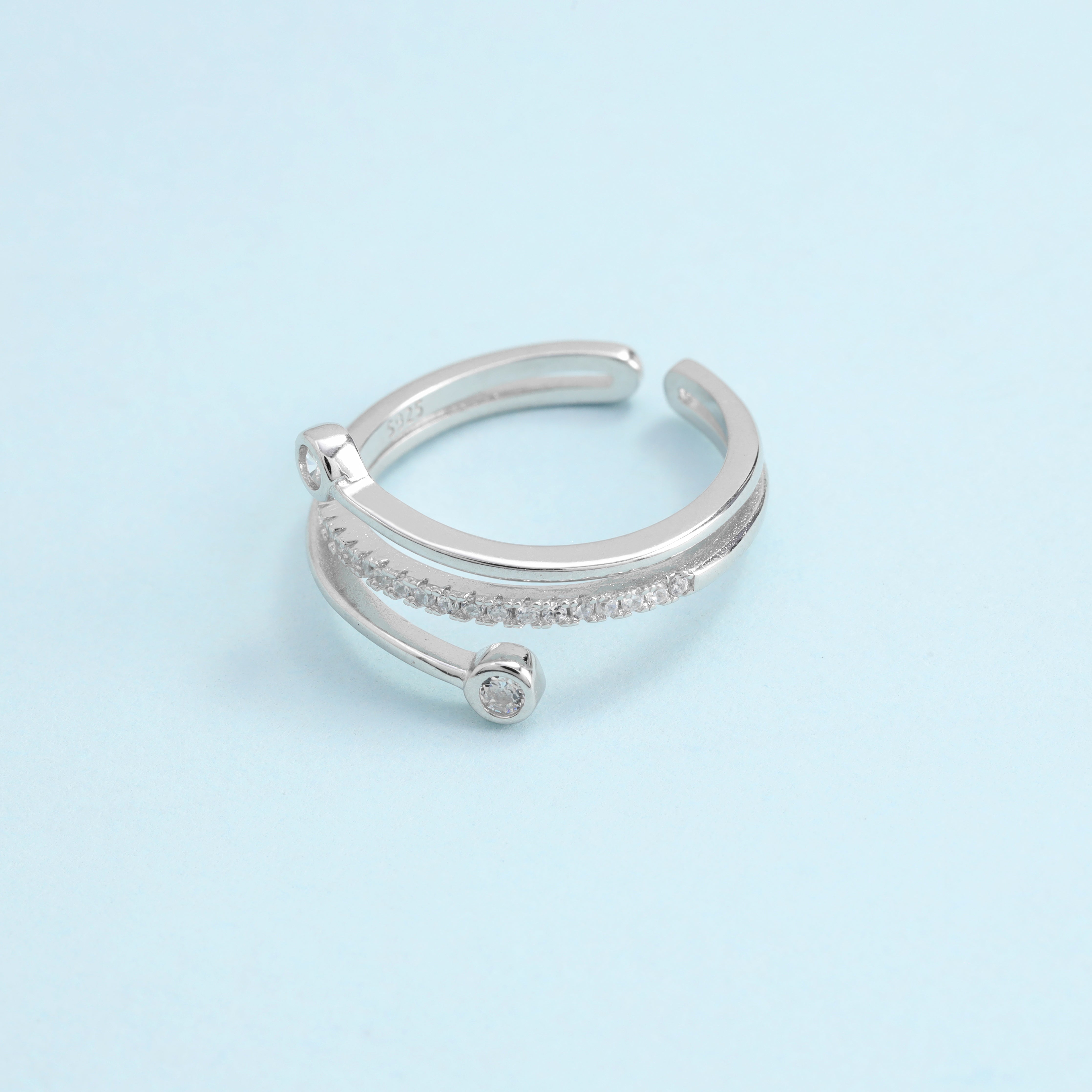 Damen Silberring Zirkonia Ring size aus 925 Sterlingsilber - Taipan Schmuck