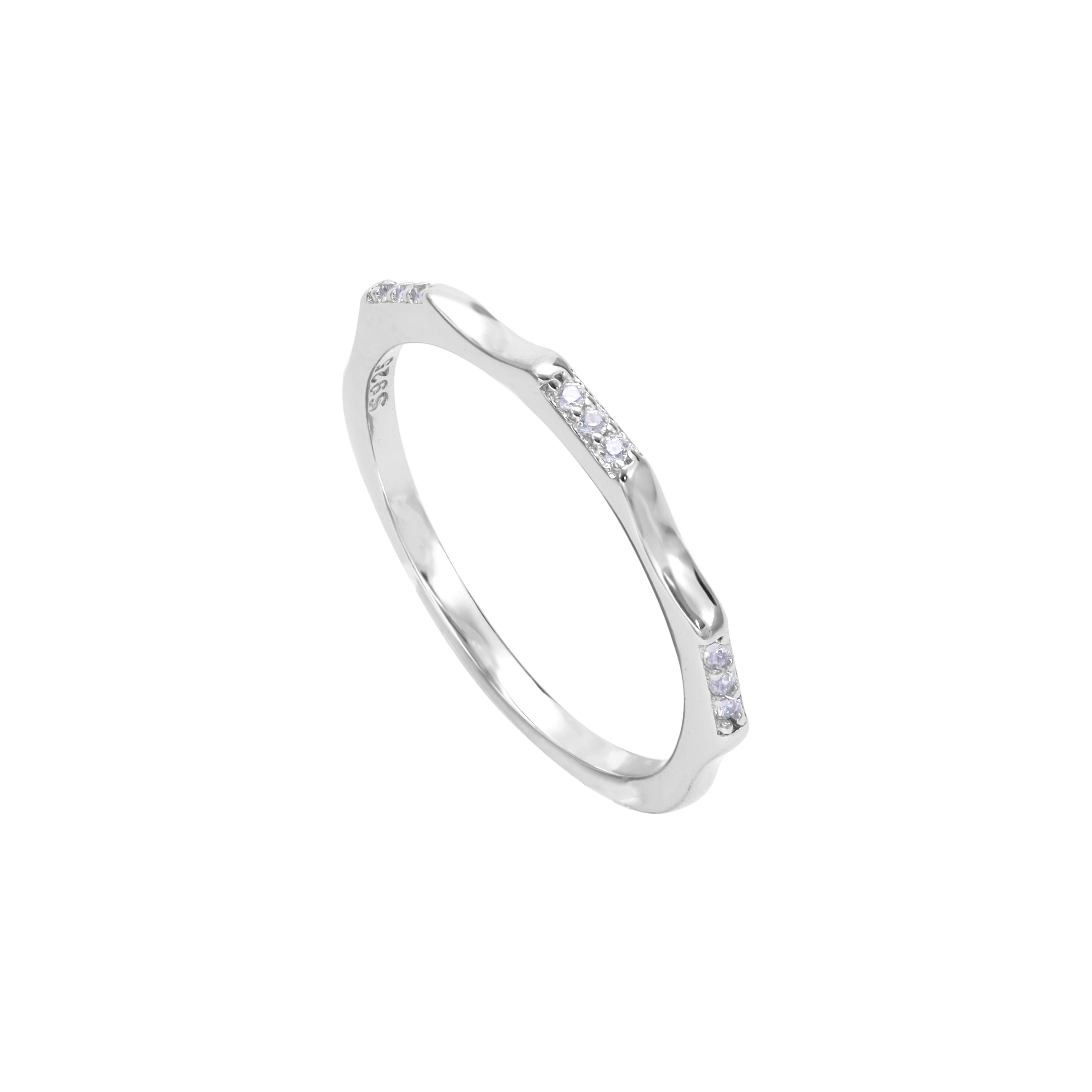 Eleganter Damen Silberring  Zirkonia Ring Gr. 6/7/8 aus 925 Sterlingsilber - Taipan Schmuck