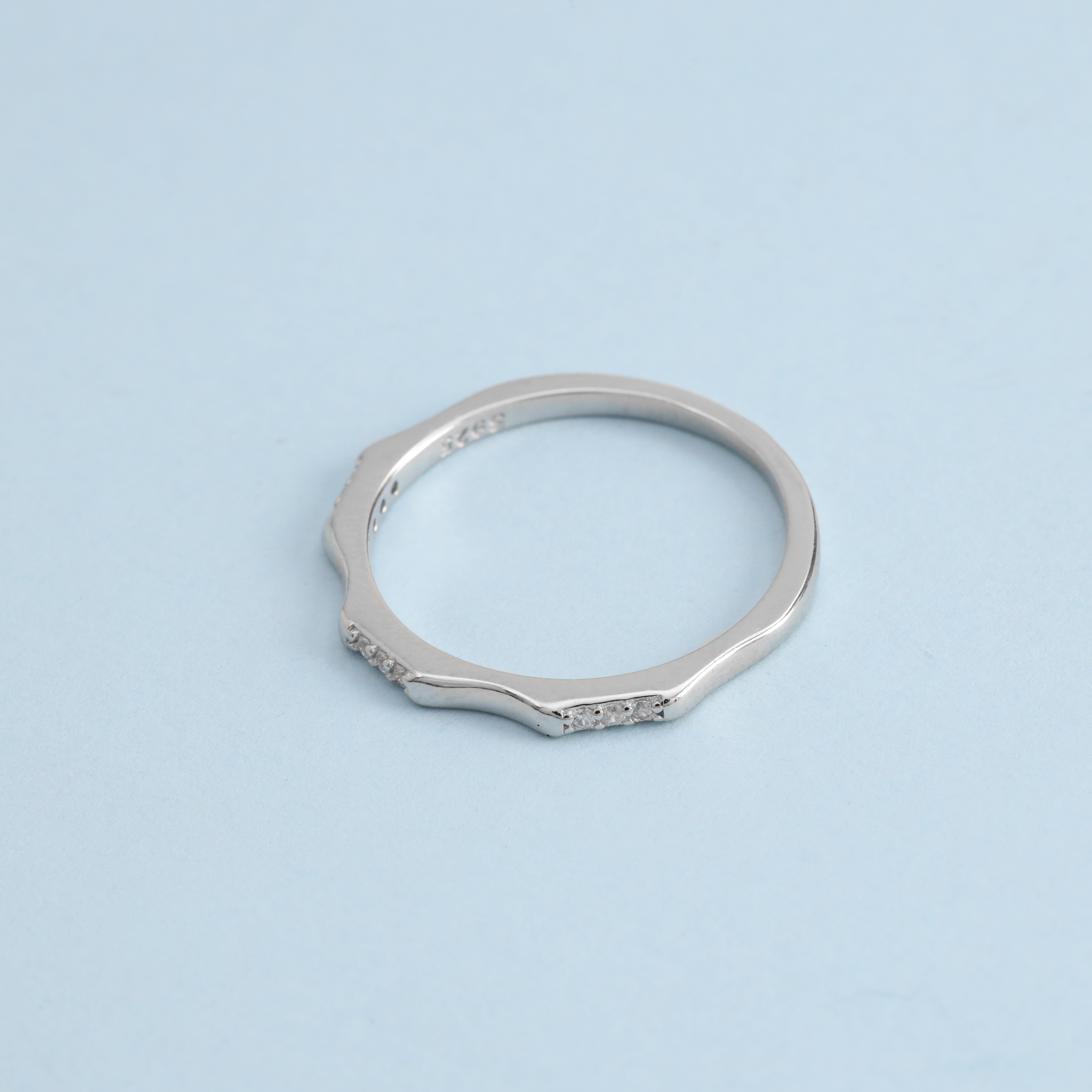 Eleganter Damen Silberring  Zirkonia Ring Gr. 6/7/8 aus 925 Sterlingsilber - Taipan Schmuck