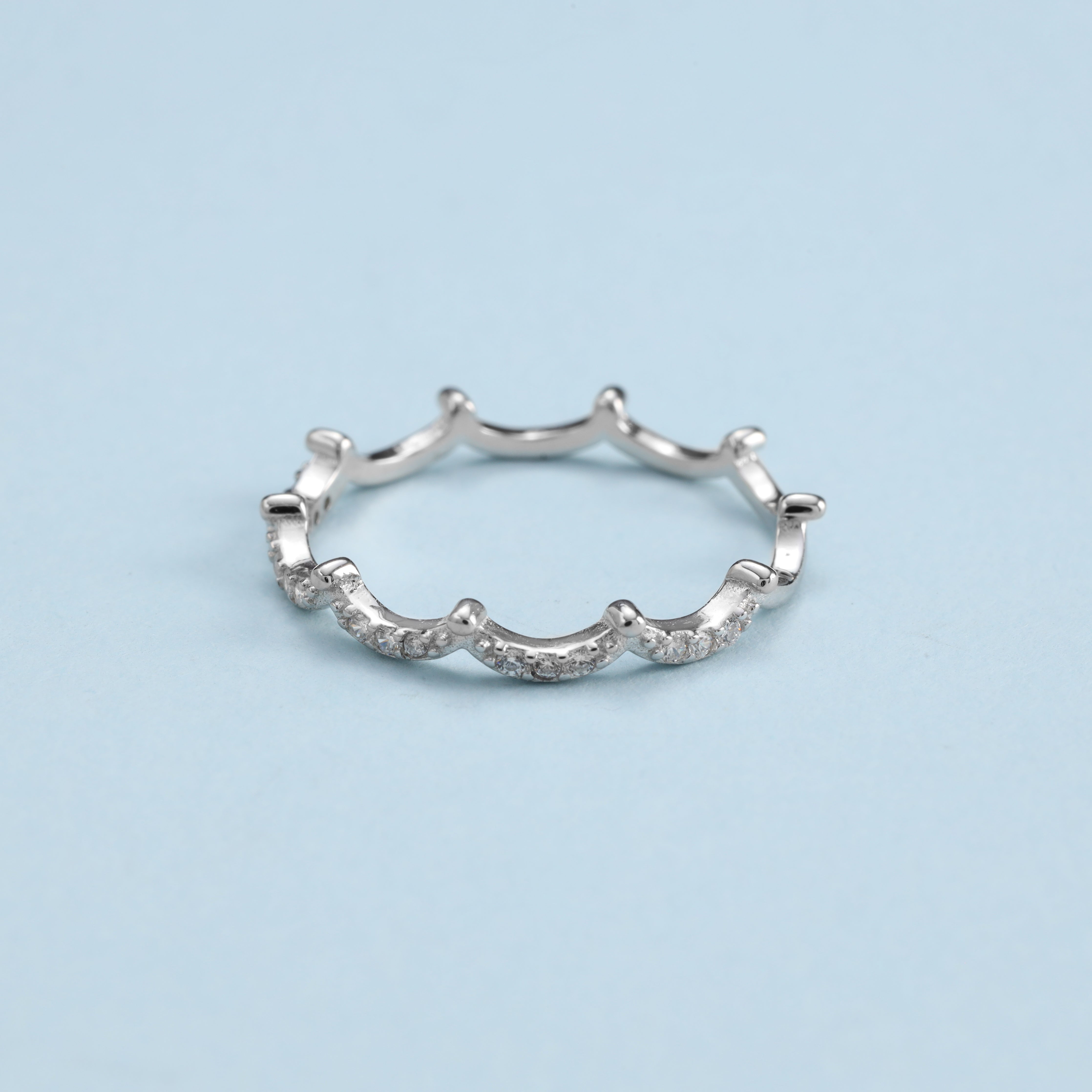 Feiner Damen Silberring Zirkonia Ring Gr. 6/7/8 aus 925 Sterlingsilber - Taipan Schmuck
