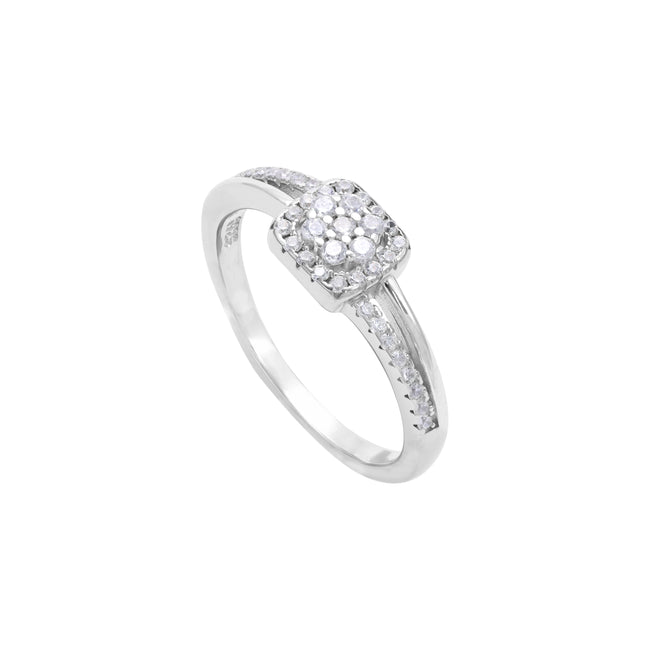 Bild von Damen Silberring Zirkonia Ring Größe 6-9 aus 925 Sterlingsilber