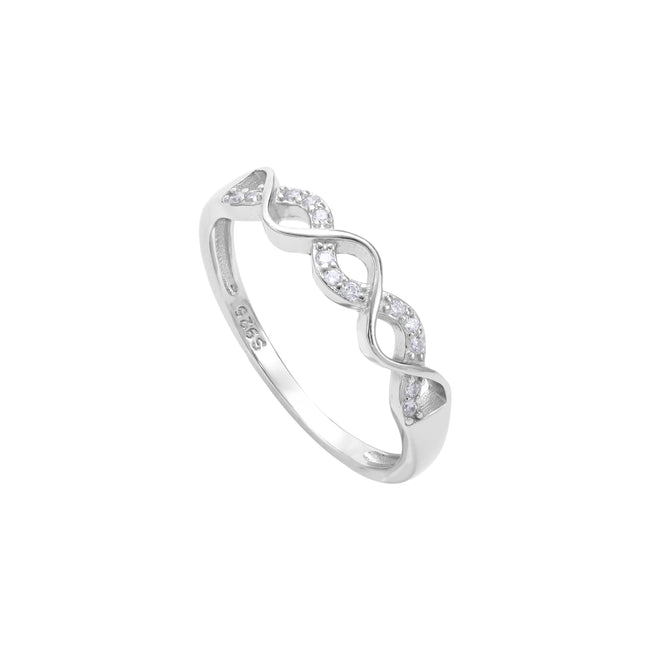 Bild von Damen Silberring Zirkonia Ring Größe 6/7/8 aus 925 Sterlingsilber