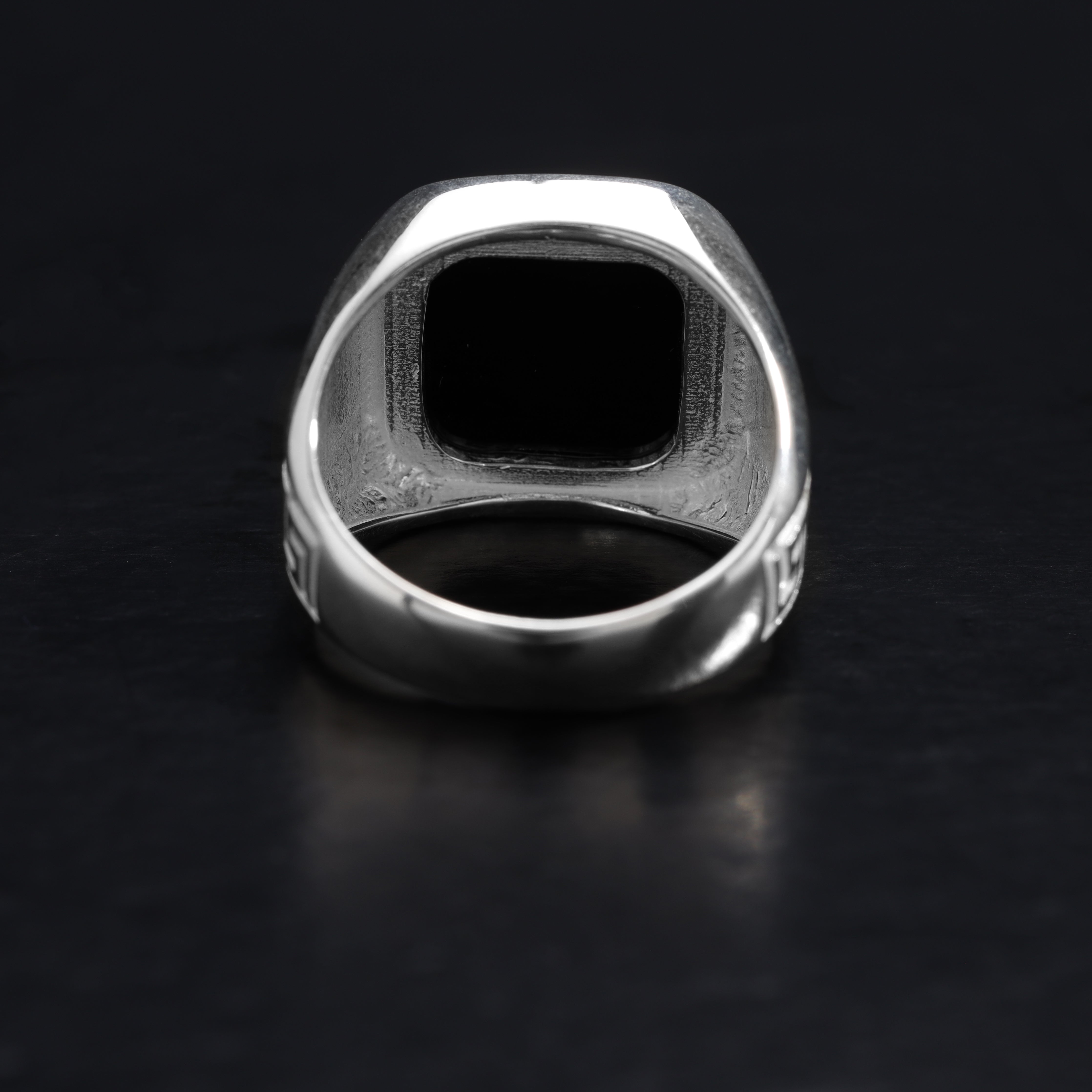 Onyx Silberring aus 925 Sterlingsilber Größe 8-12 - Taipan Schmuck