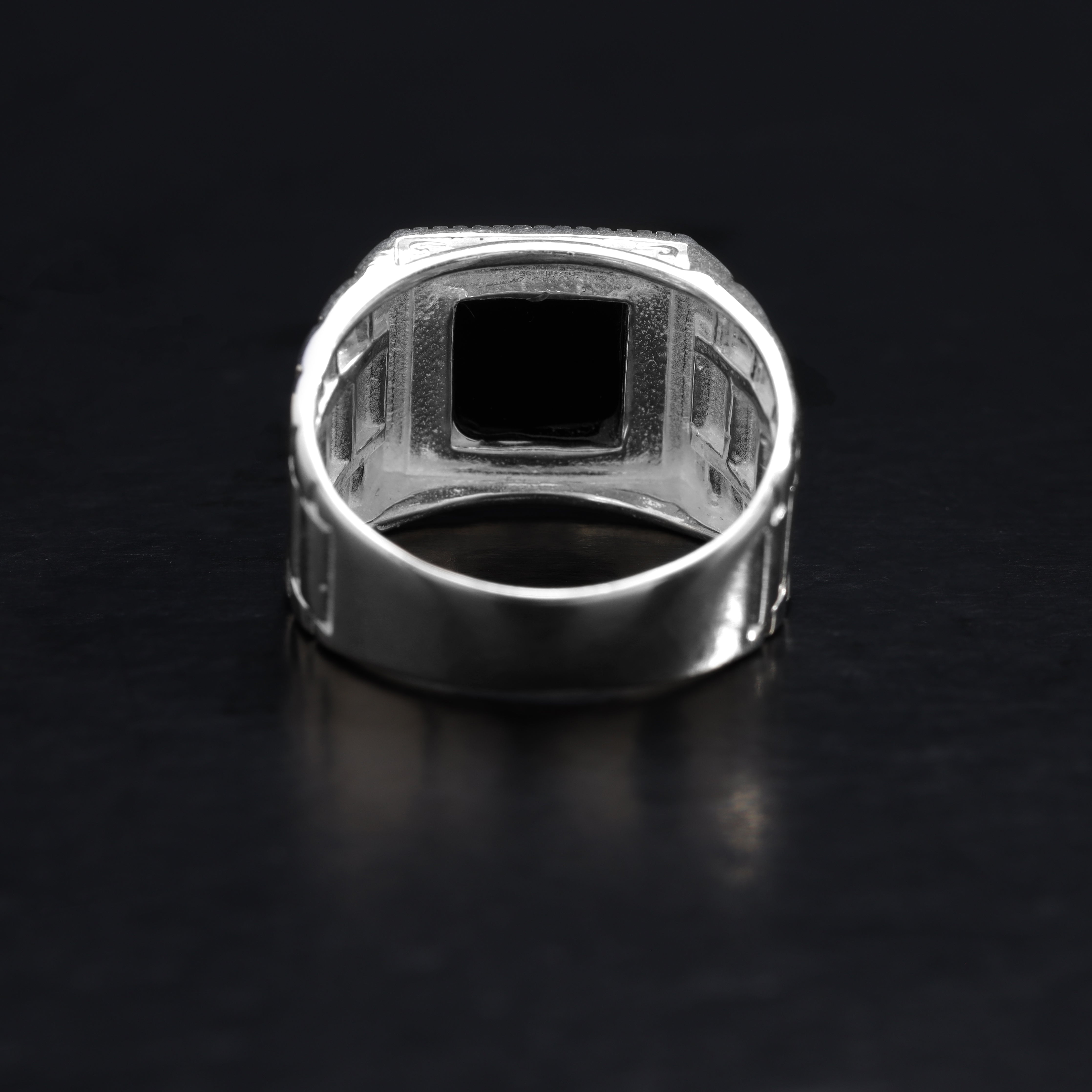 Onyx Silberring aus 925 Sterlingsilber Größe 8-12 - Taipan Schmuck