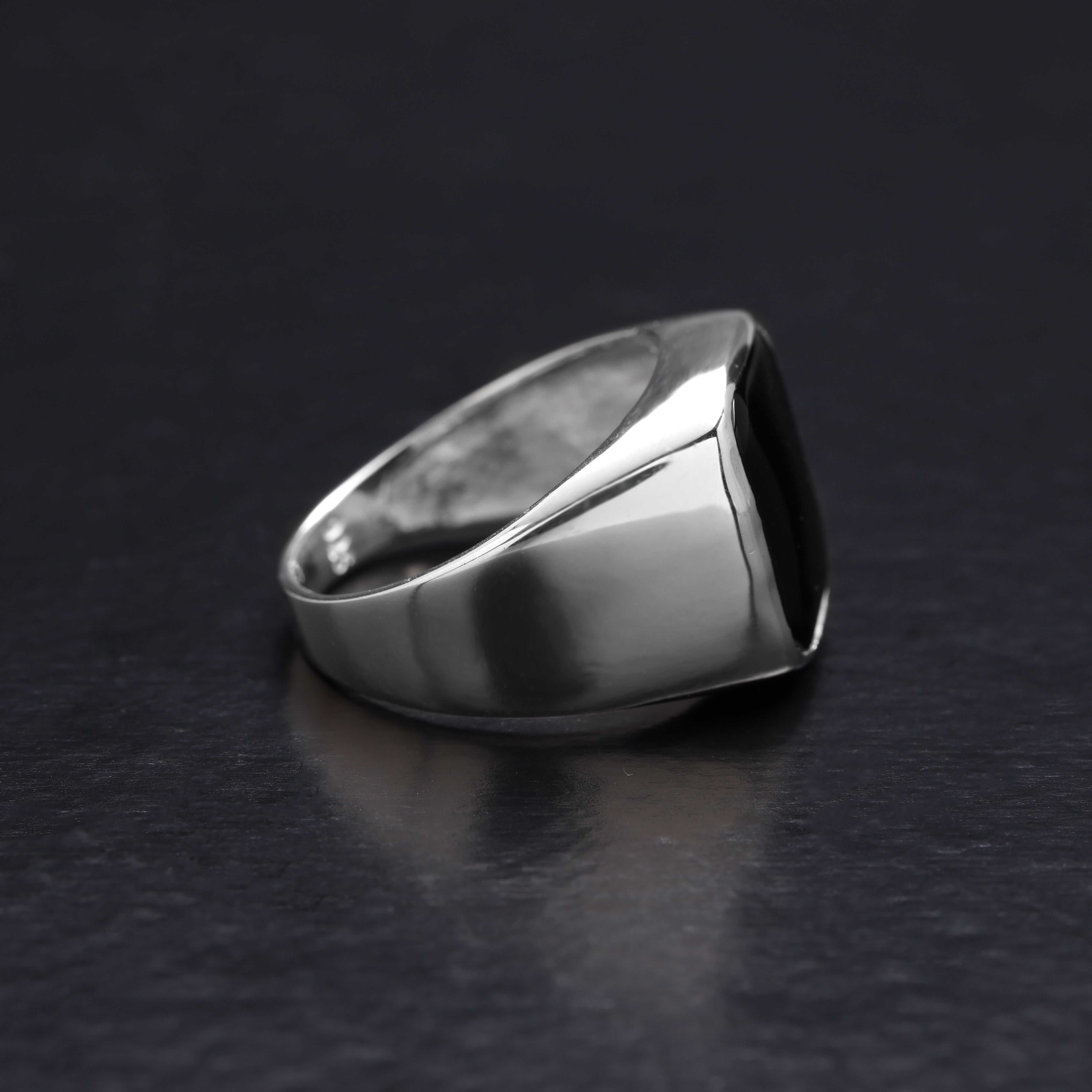 Onyx Silberring aus 925 Sterlingsilber Größe 8-12 - Taipan Schmuck