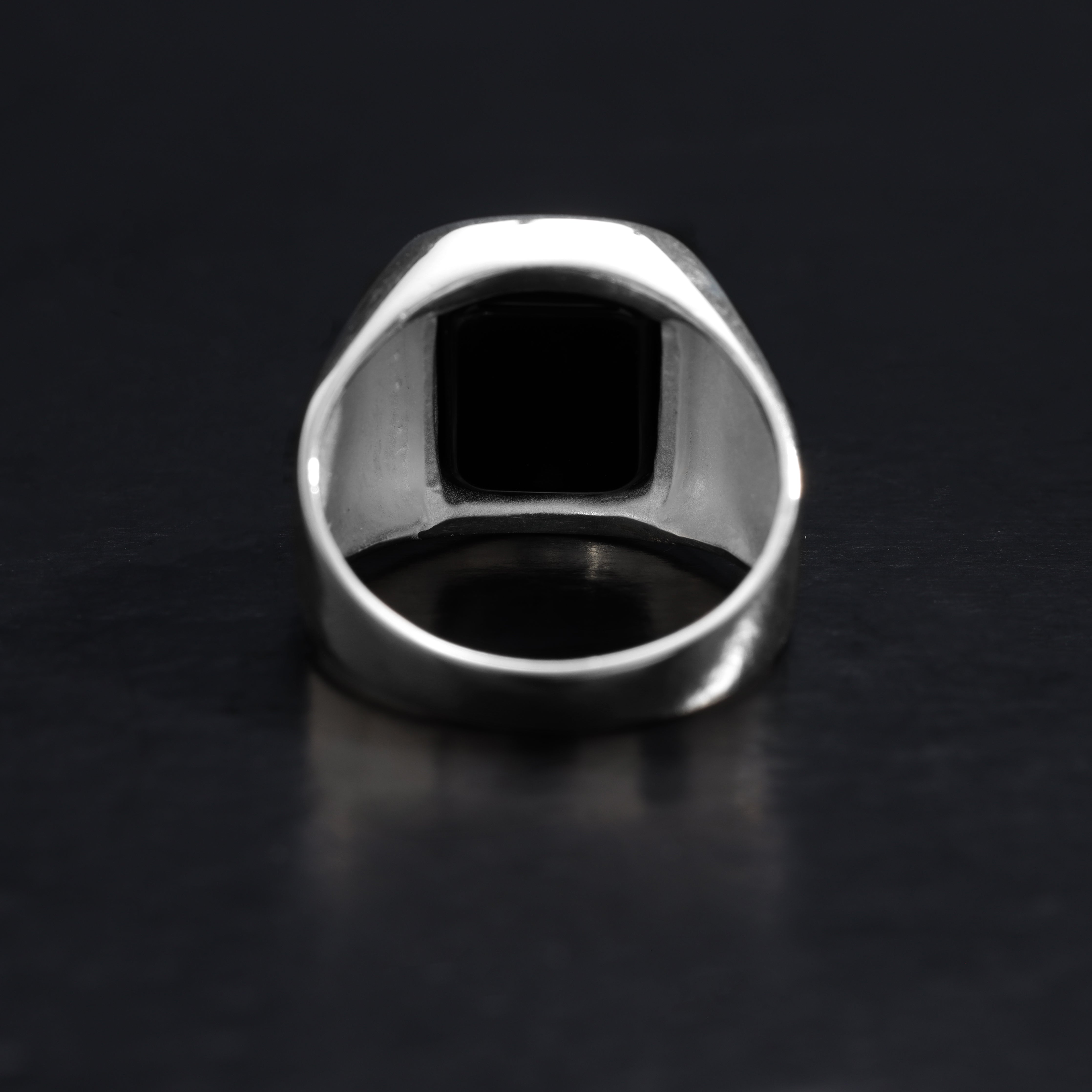 Onyx Silberring aus 925 Sterlingsilber Größe 8-12 - Taipan Schmuck