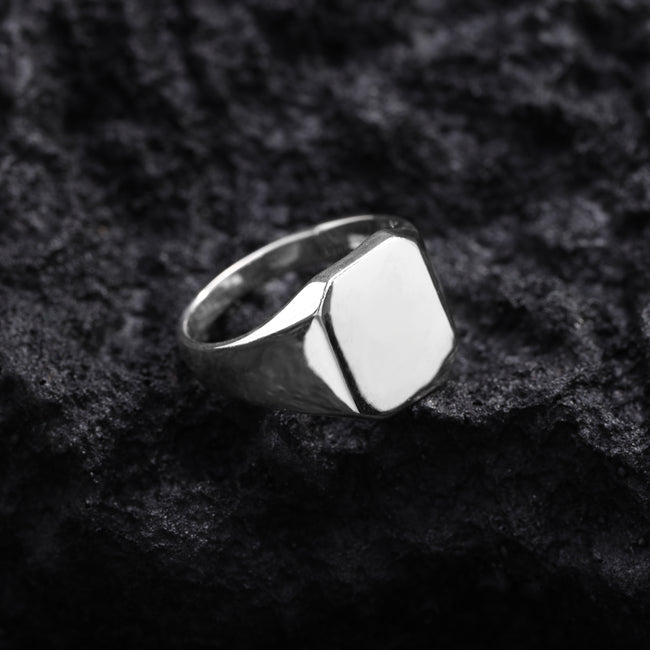 4. Bild von Eleganter Siegelring Silberring aus 925 Sterlingsilber Größe 8-12