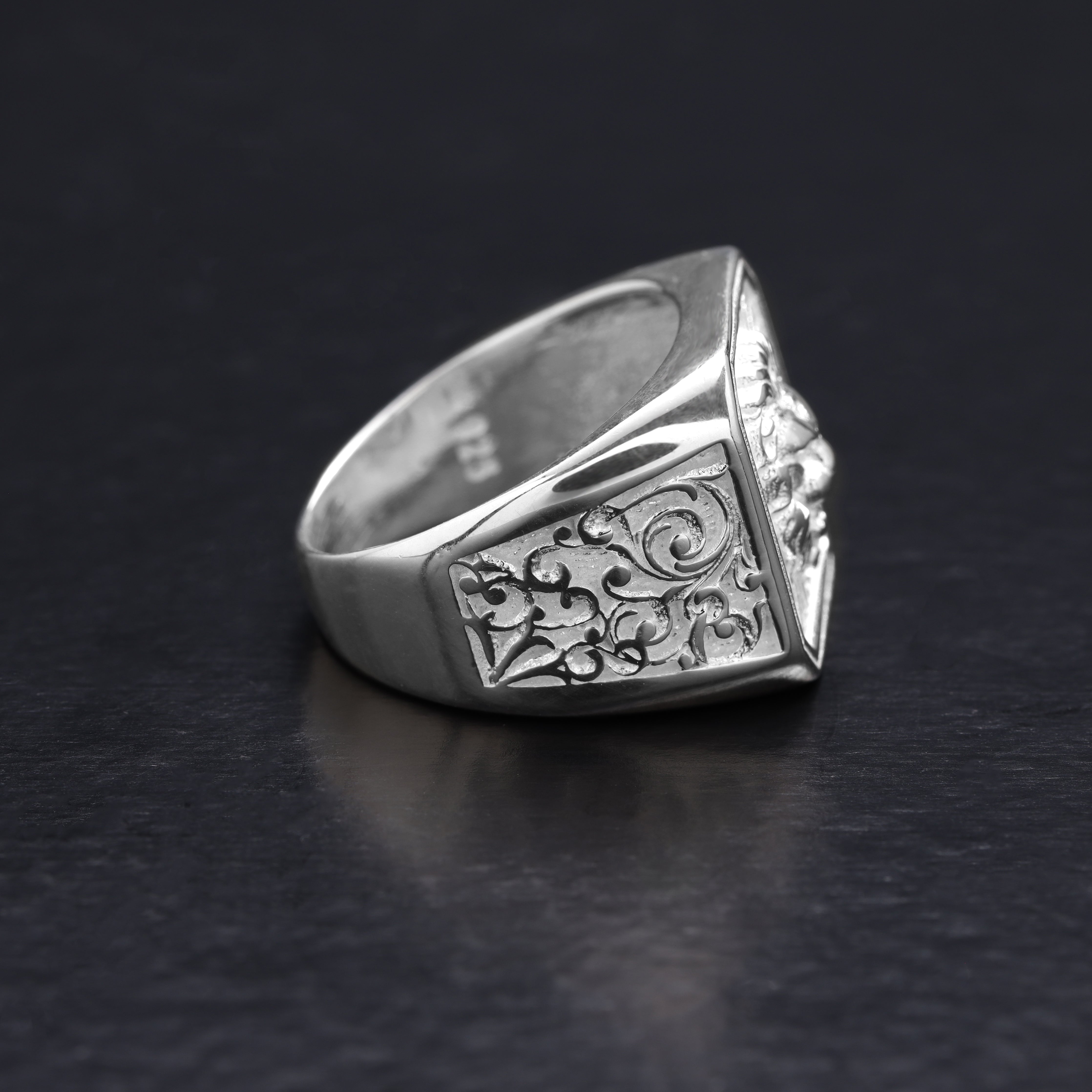 Löwe Silberring aus 925 Sterlingsilber Größe 8-12 - Taipan Schmuck