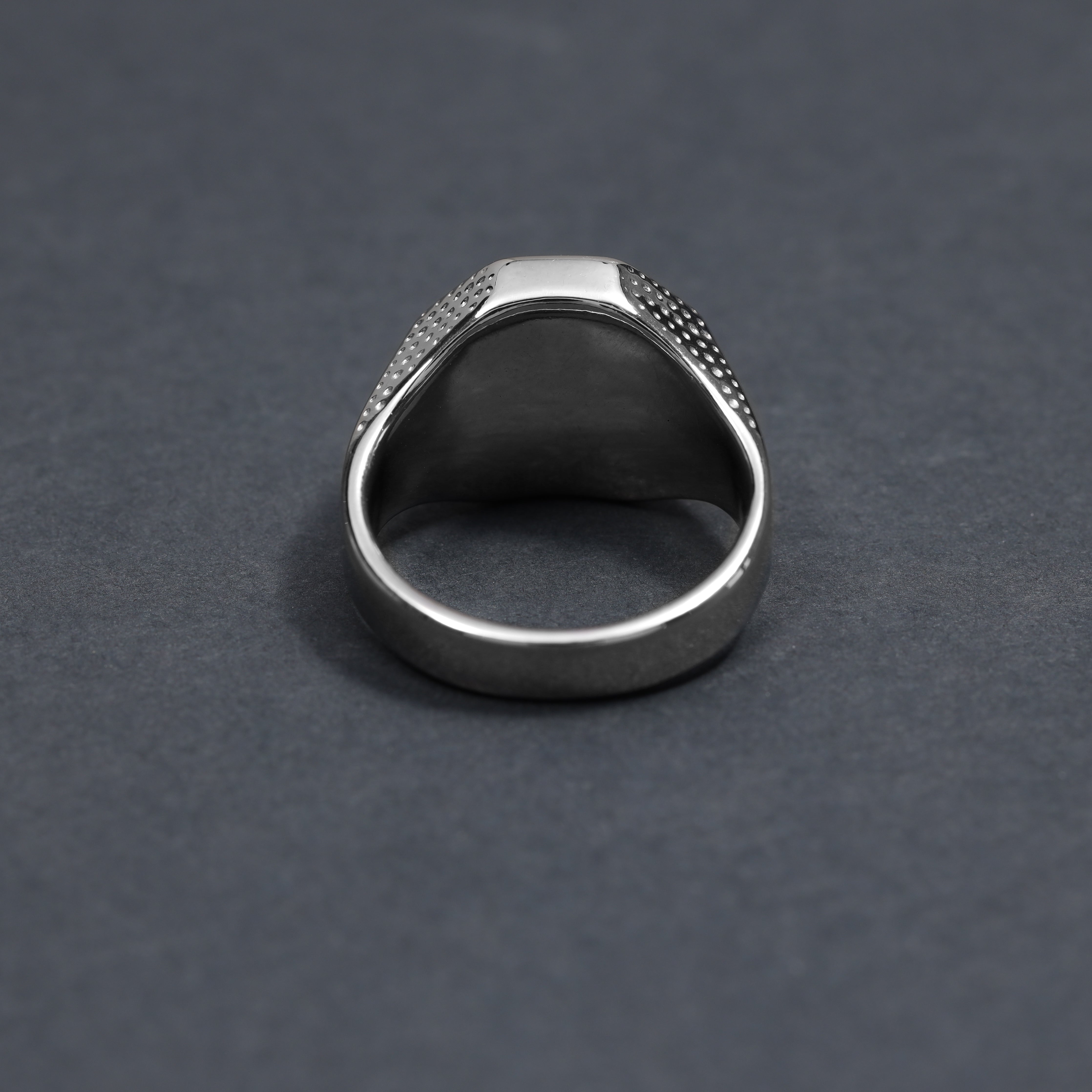 Ying Yang Herren Ring Größe 9-12 aus Edelstahl