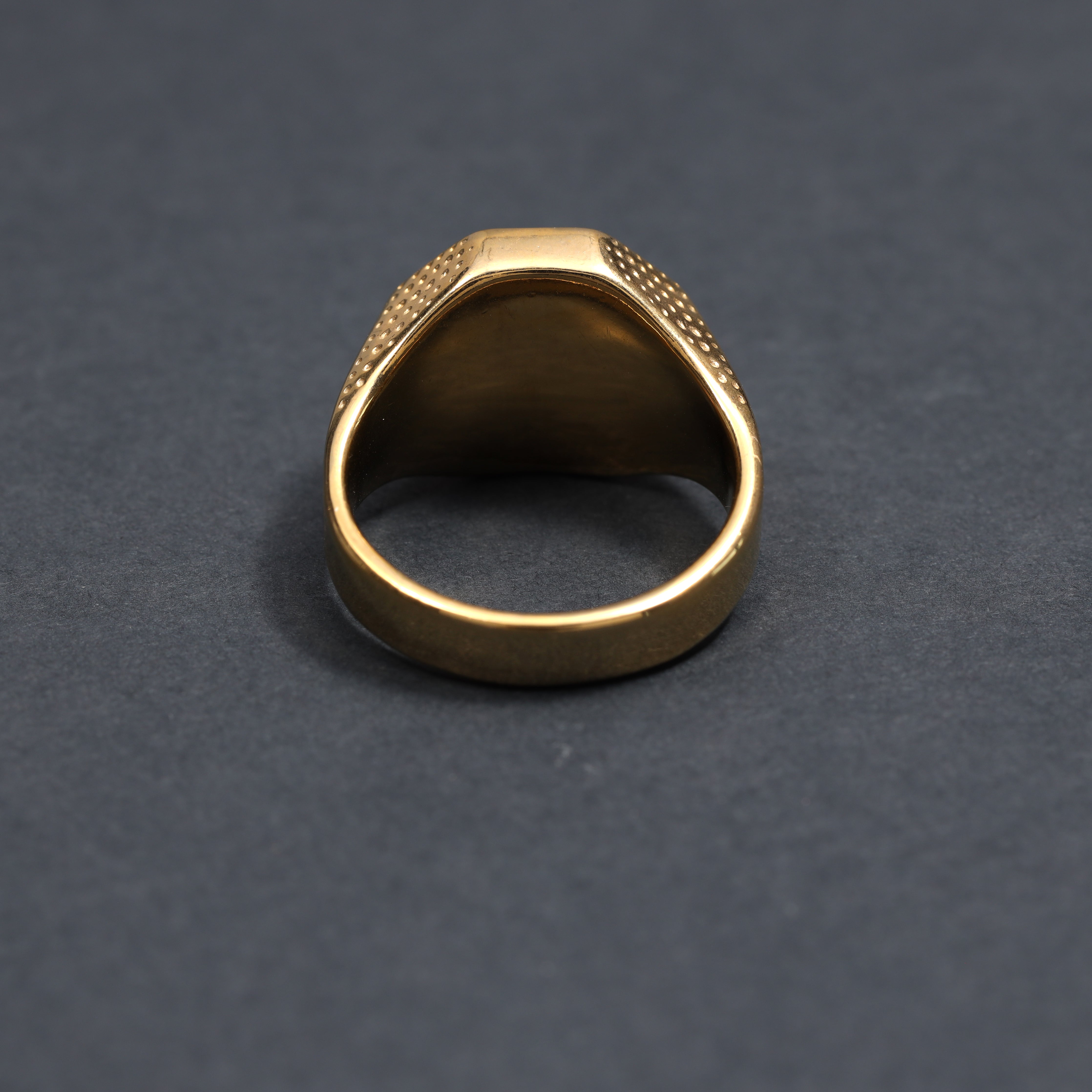 Ying Yang Herren Ring Größe 9-12 aus Edelstahl 18K Vergoldet