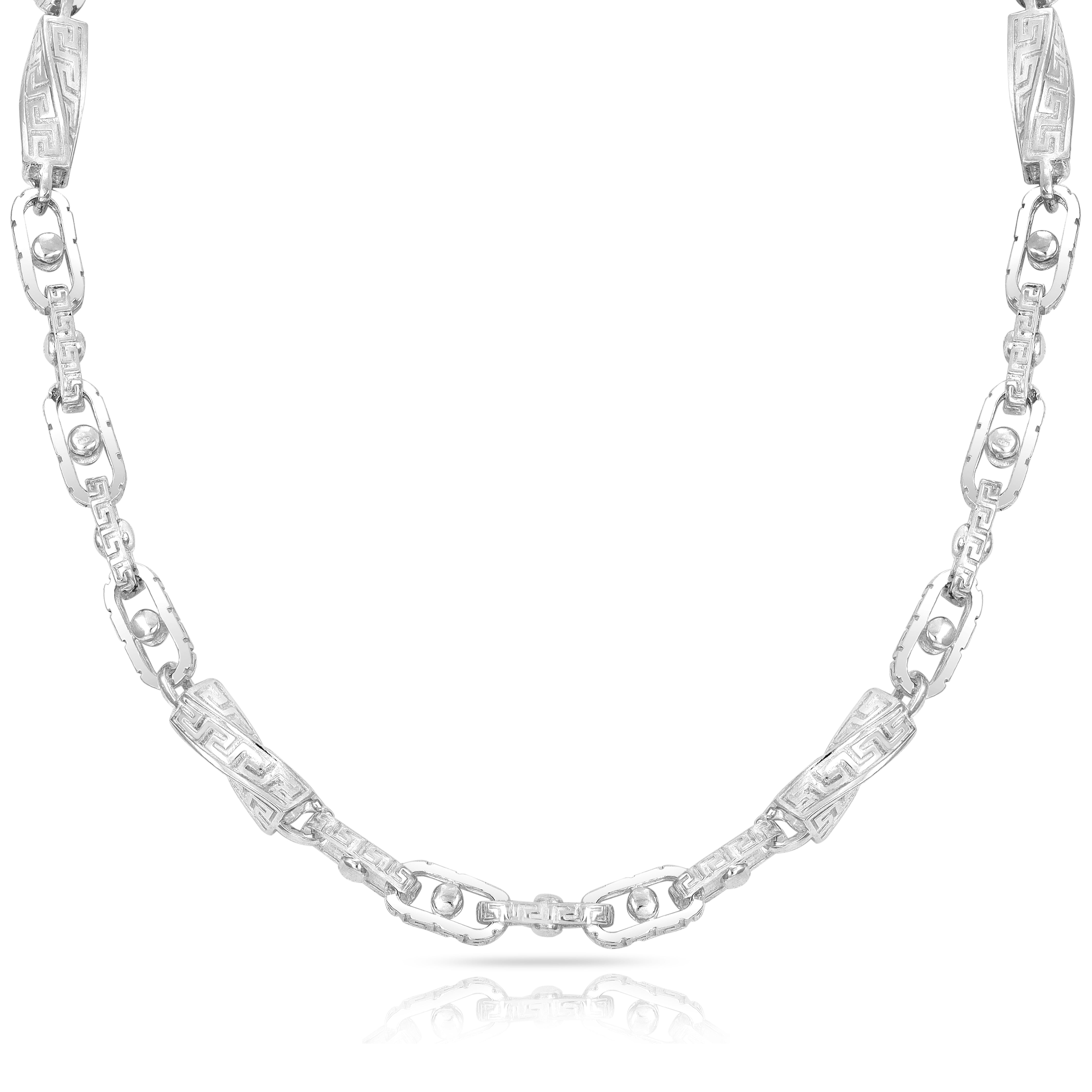 Damenkette 45cm lang Santorini Kette 6mm breit aus 925 Sterlingsilber - Taipan Schmuck