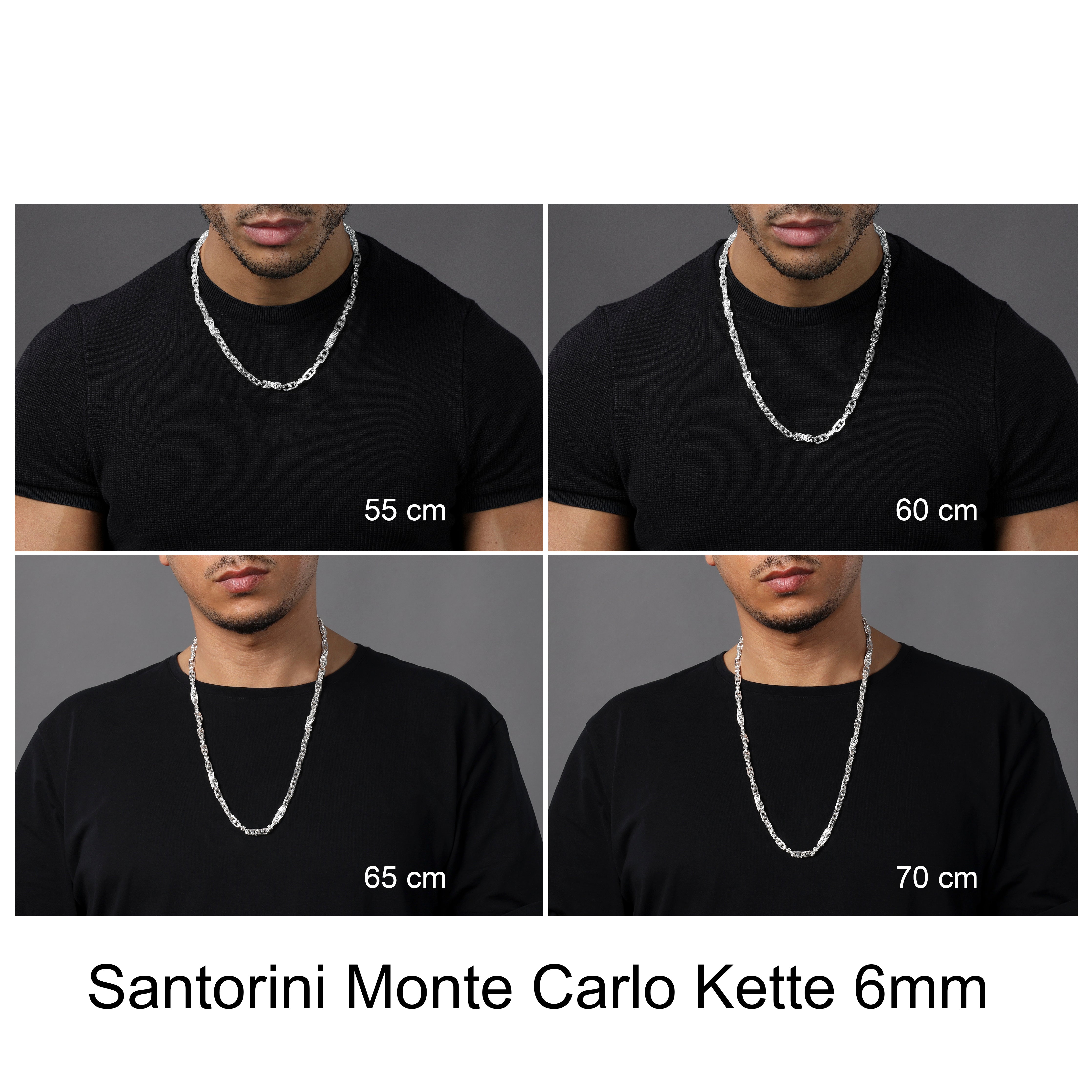 Santorini Monte Carlo Kette 6mm - 925 Silber - Taipan Schmuck