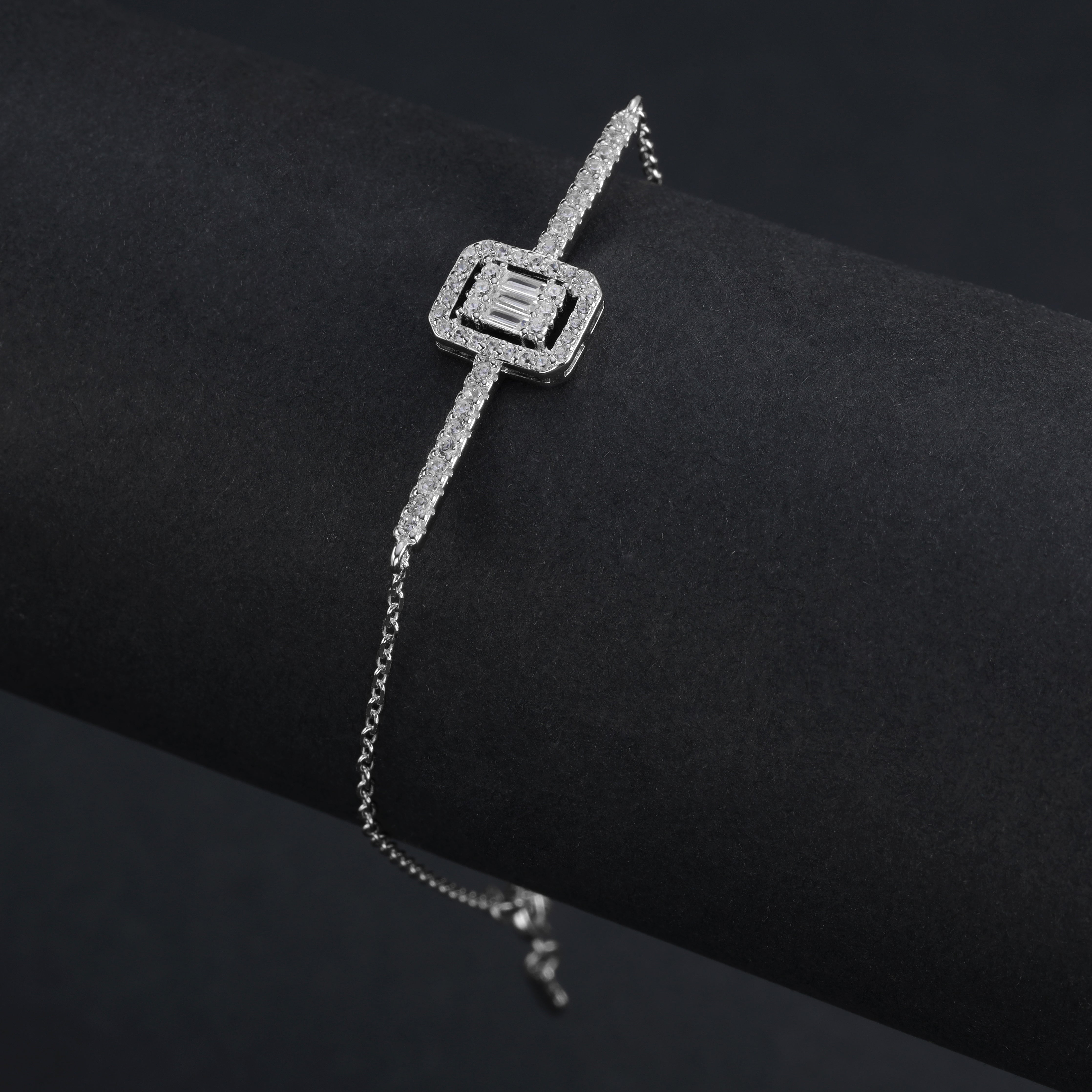 Damen Ankerkette mit Rectangle Armbänder - aus 925 Sterlingsilber - Taipan Schmuck