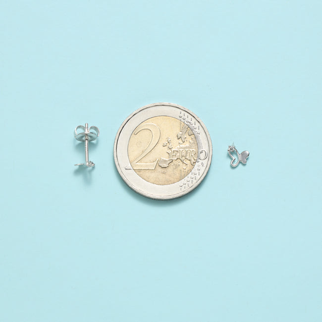 3. Bild von Super süße Damen Ohrstecker Zirkonia Ohrringe mit Schmetterling Motiv aus 925 Sterlingsilber