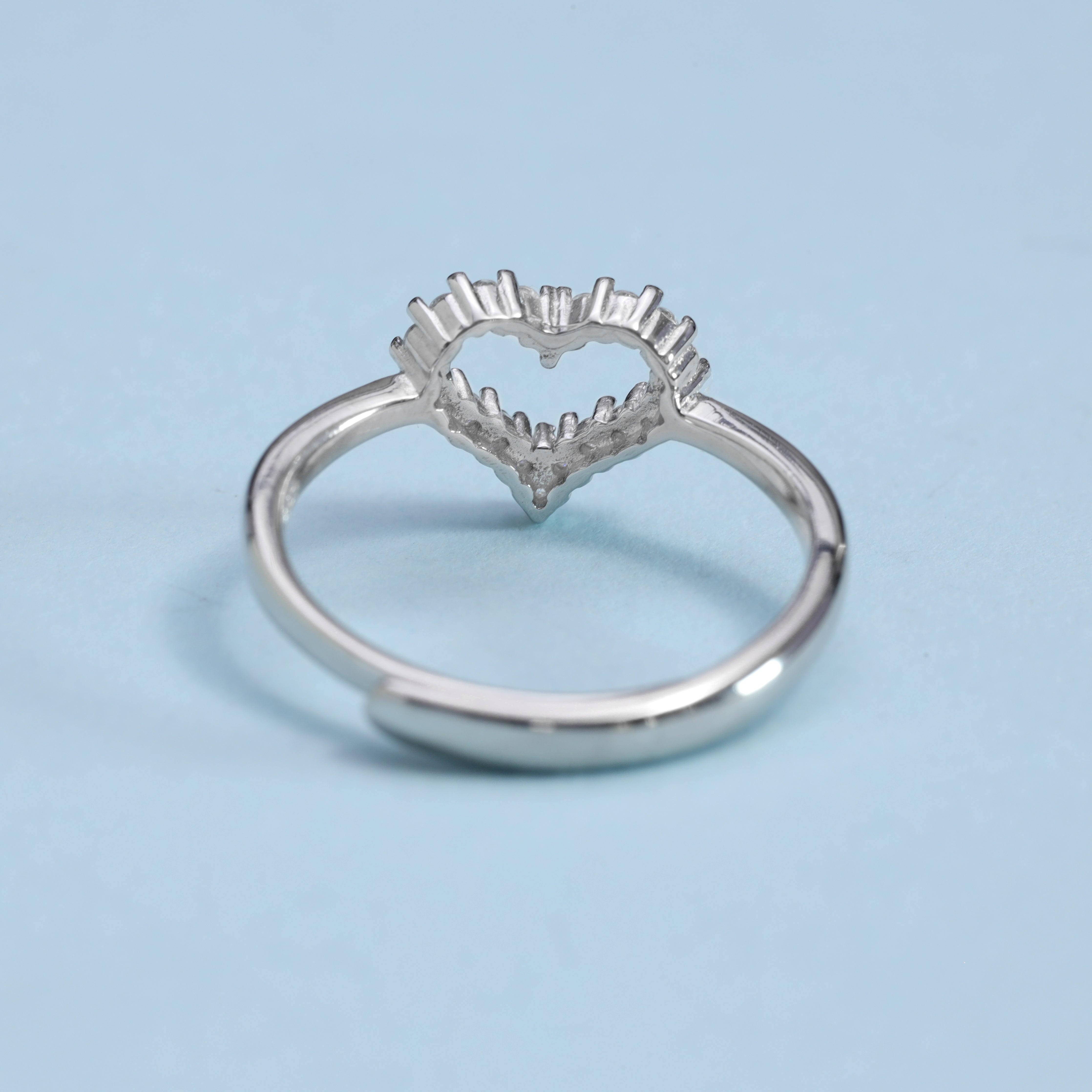 Damen Silberring Herz Zirkonia Ring aus 925 Sterlingsilber - Taipan Schmuck