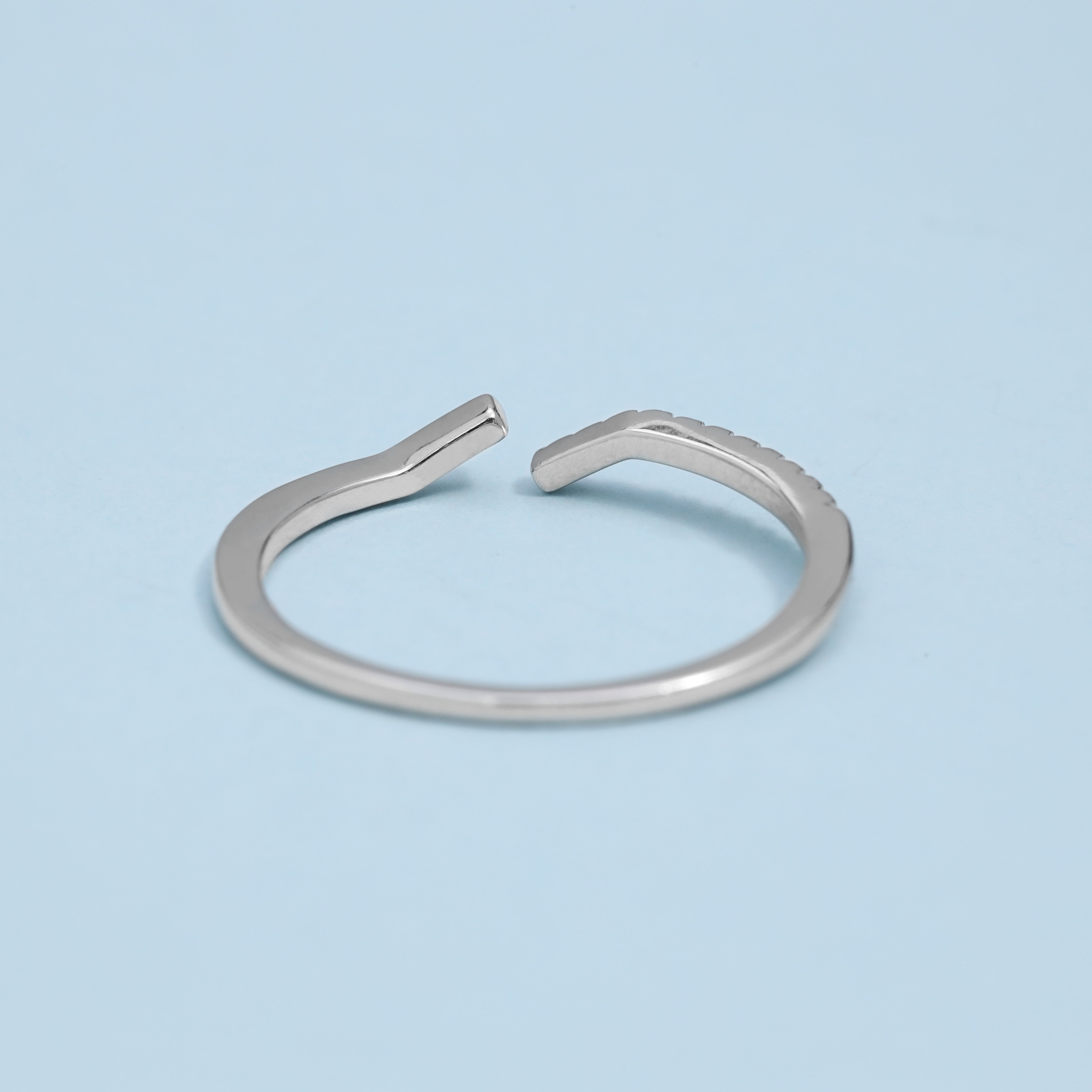 Schlichter Damen Silberring Zirkonia Ring aus 925 Sterlingsilber - Taipan Schmuck