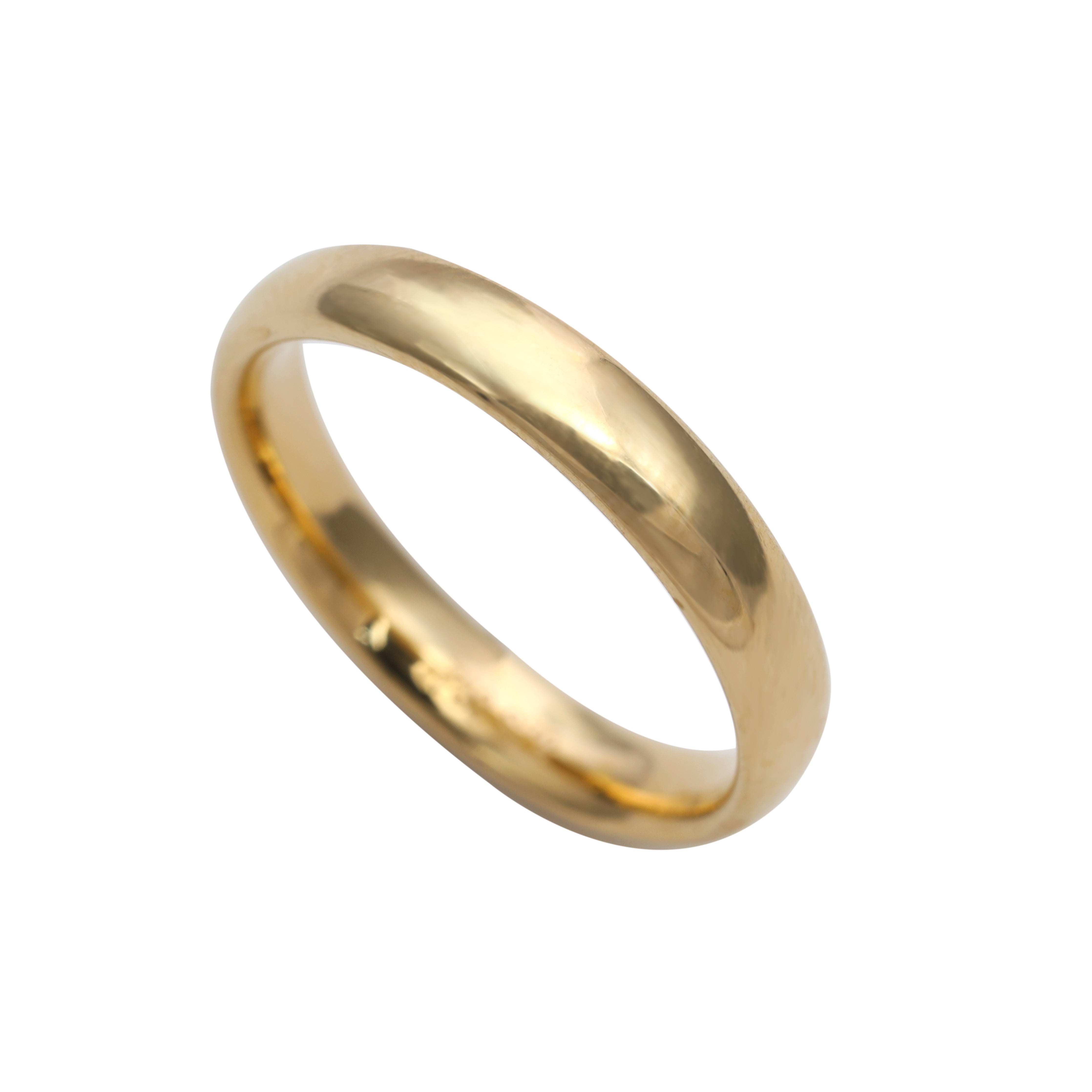 18K 750 Gold Schlichter Ring 4mm breit US Größe 9 - Taipan Schmuck