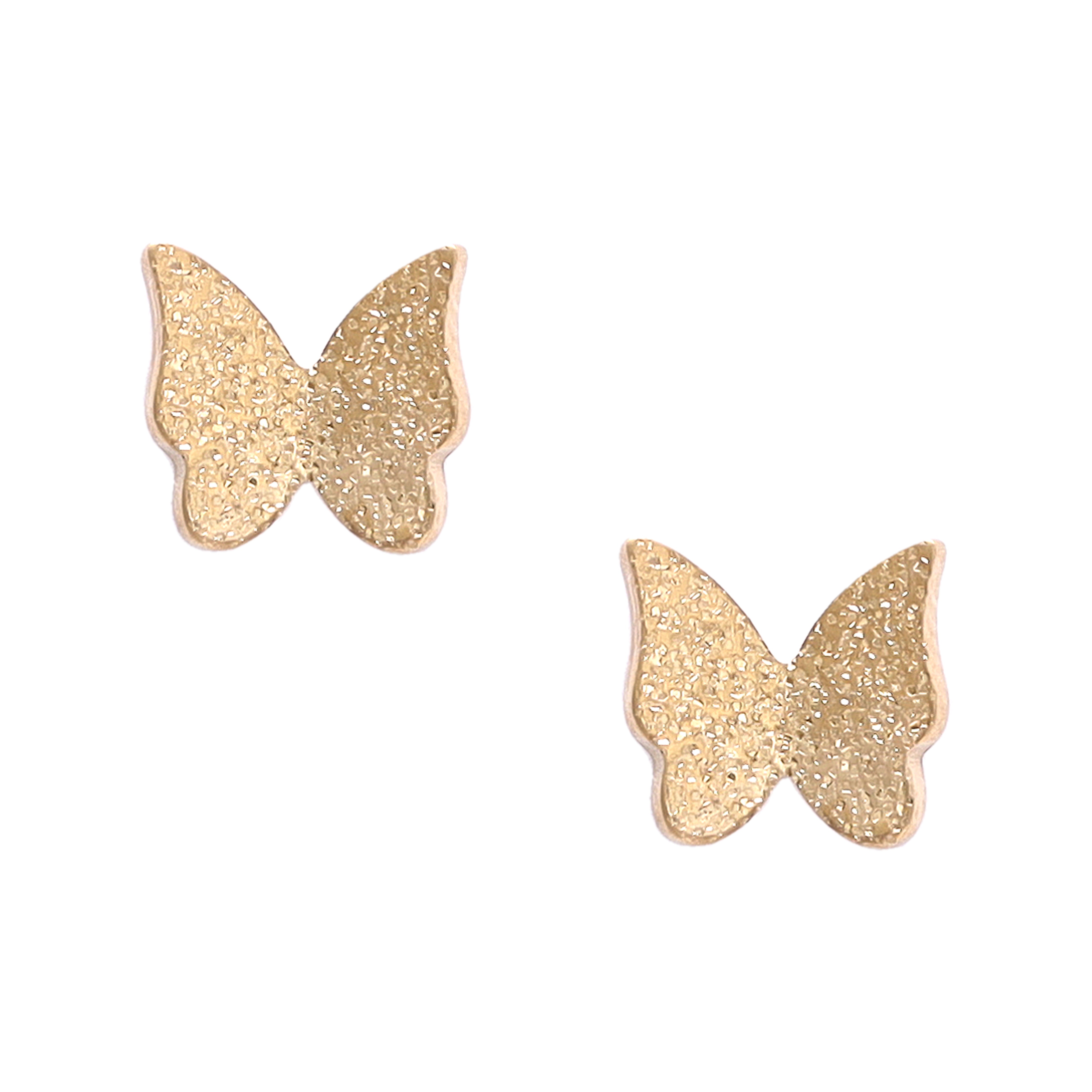 Women's butterfly earrings made of stainless steel 14K gold plated