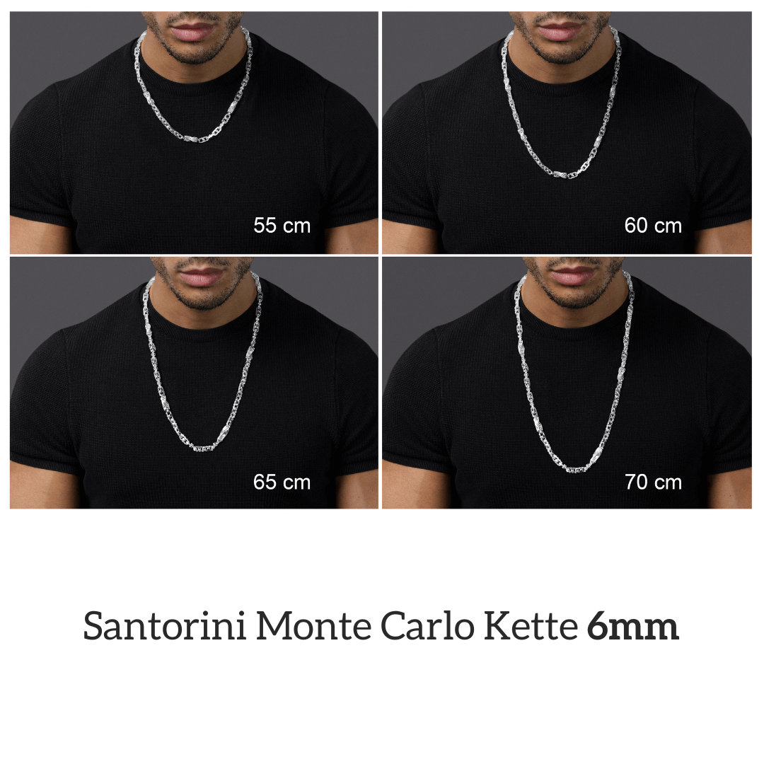Set - Santorini 6mm - Halskette + Armband aus 925 Silber - Taipan Schmuck