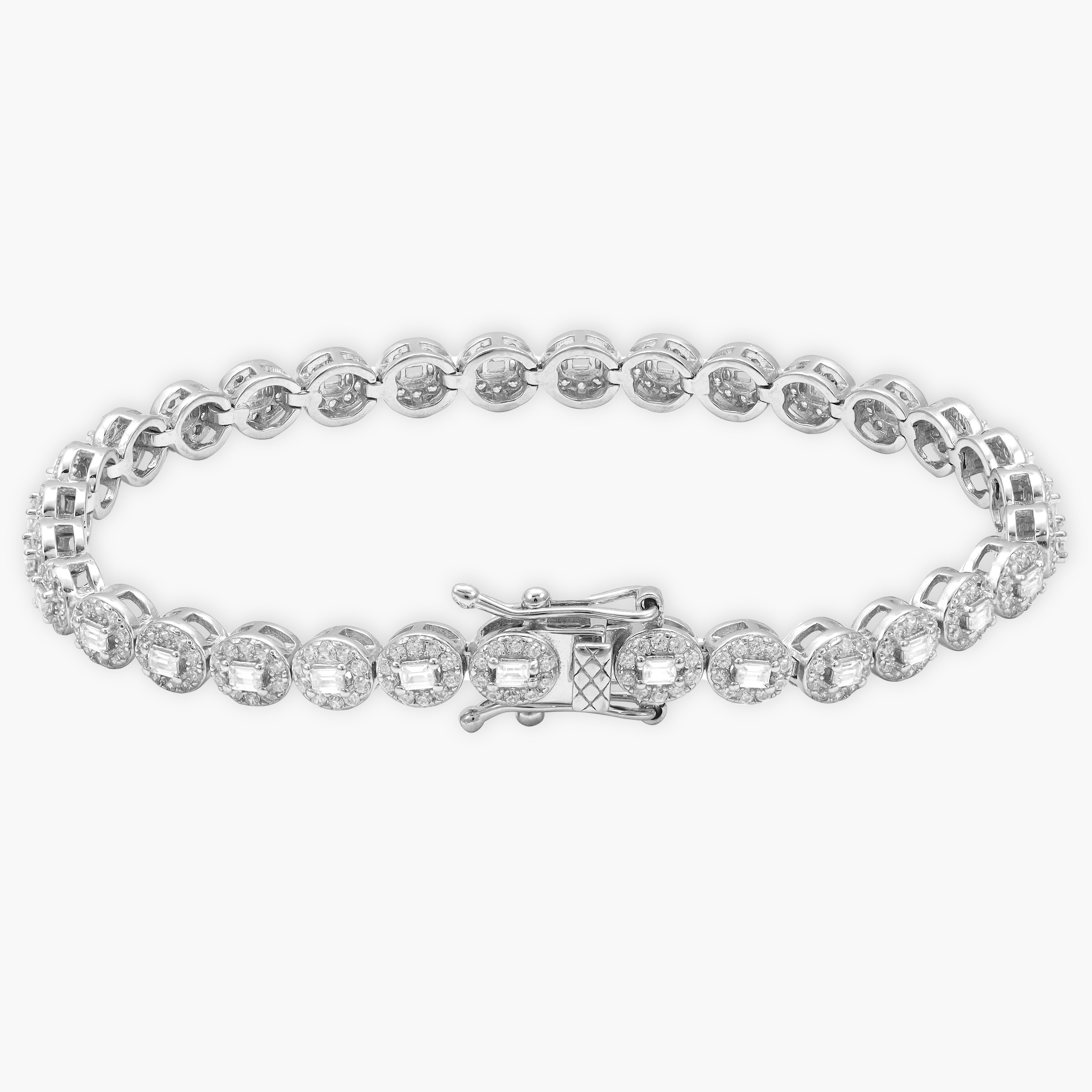 Damen Tennis Chain Armband - 925 Silber