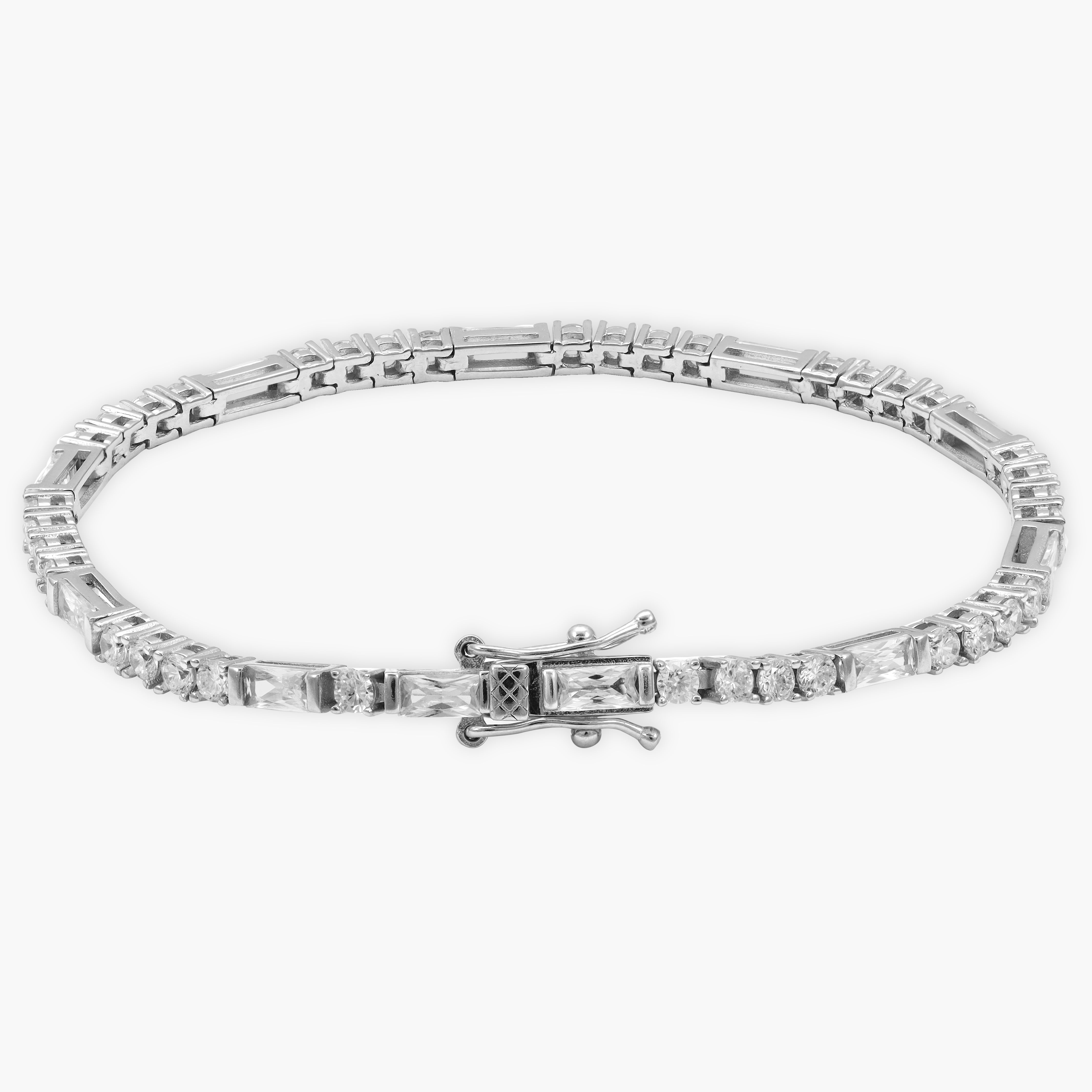 Damen Tennis Chain Armband - 925 Silber