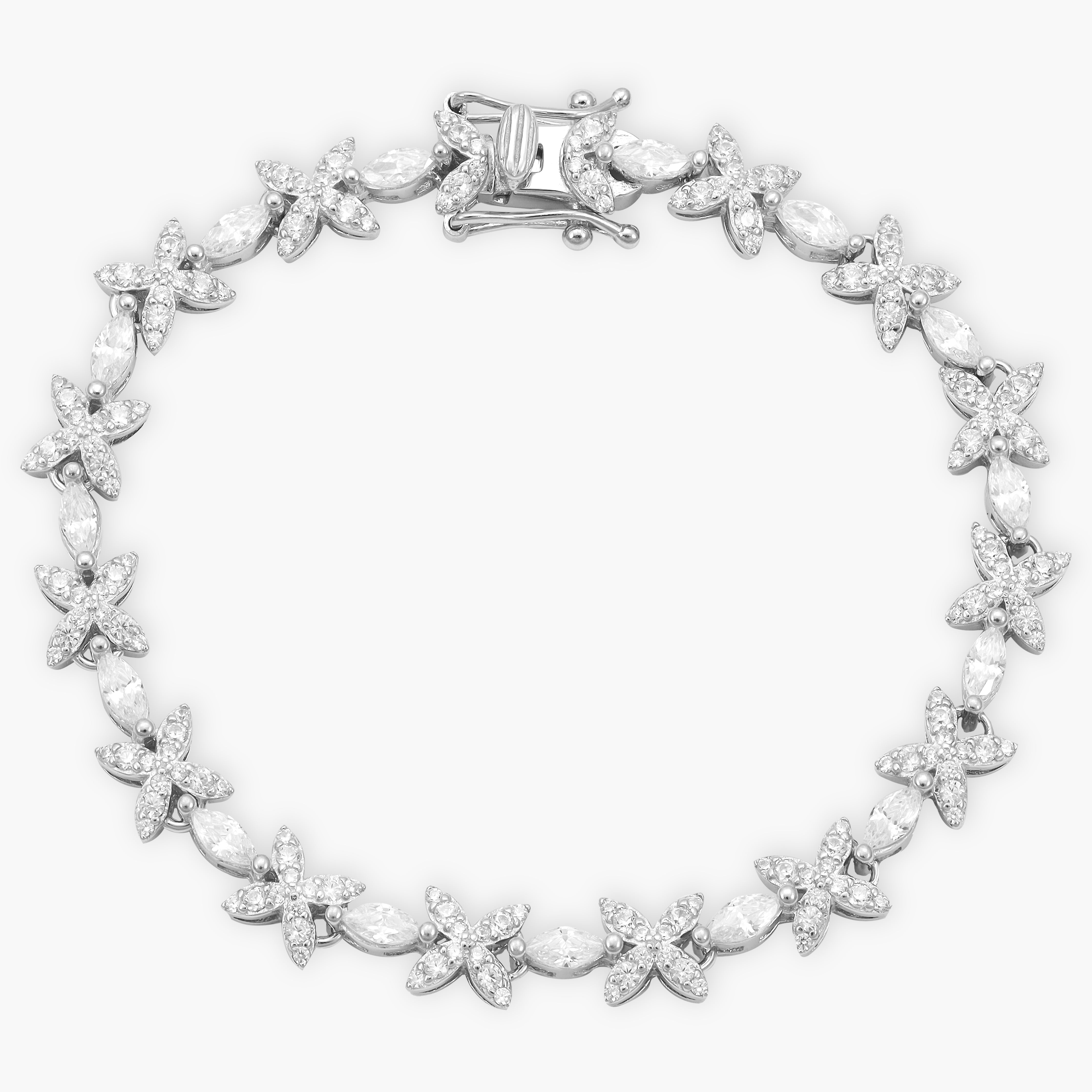 Damen Tennis Chain Armband - 925 Silber