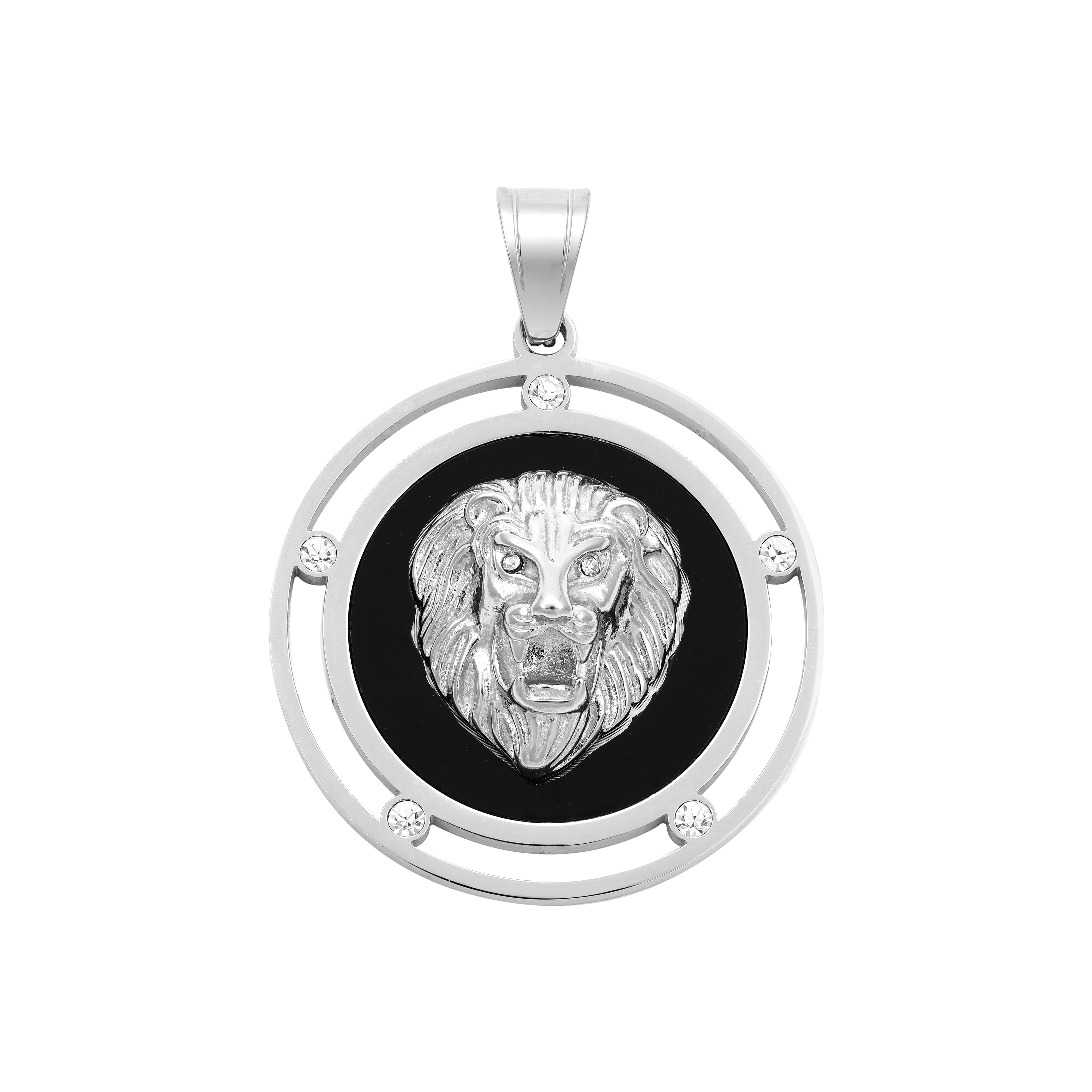 Iced Out Style Lion Pendant made of stainless steel