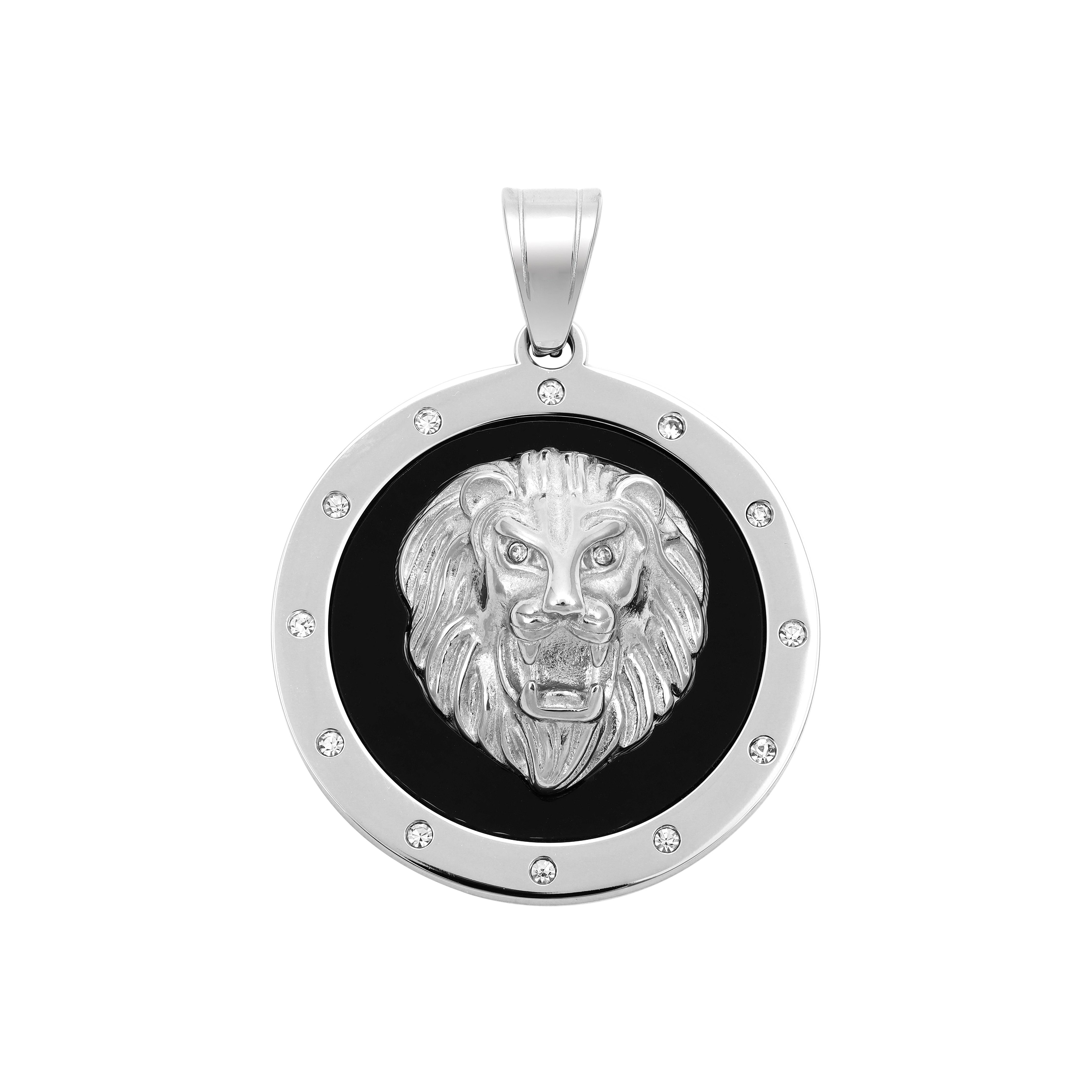 Iced Out Style Lion Pendant made of stainless steel