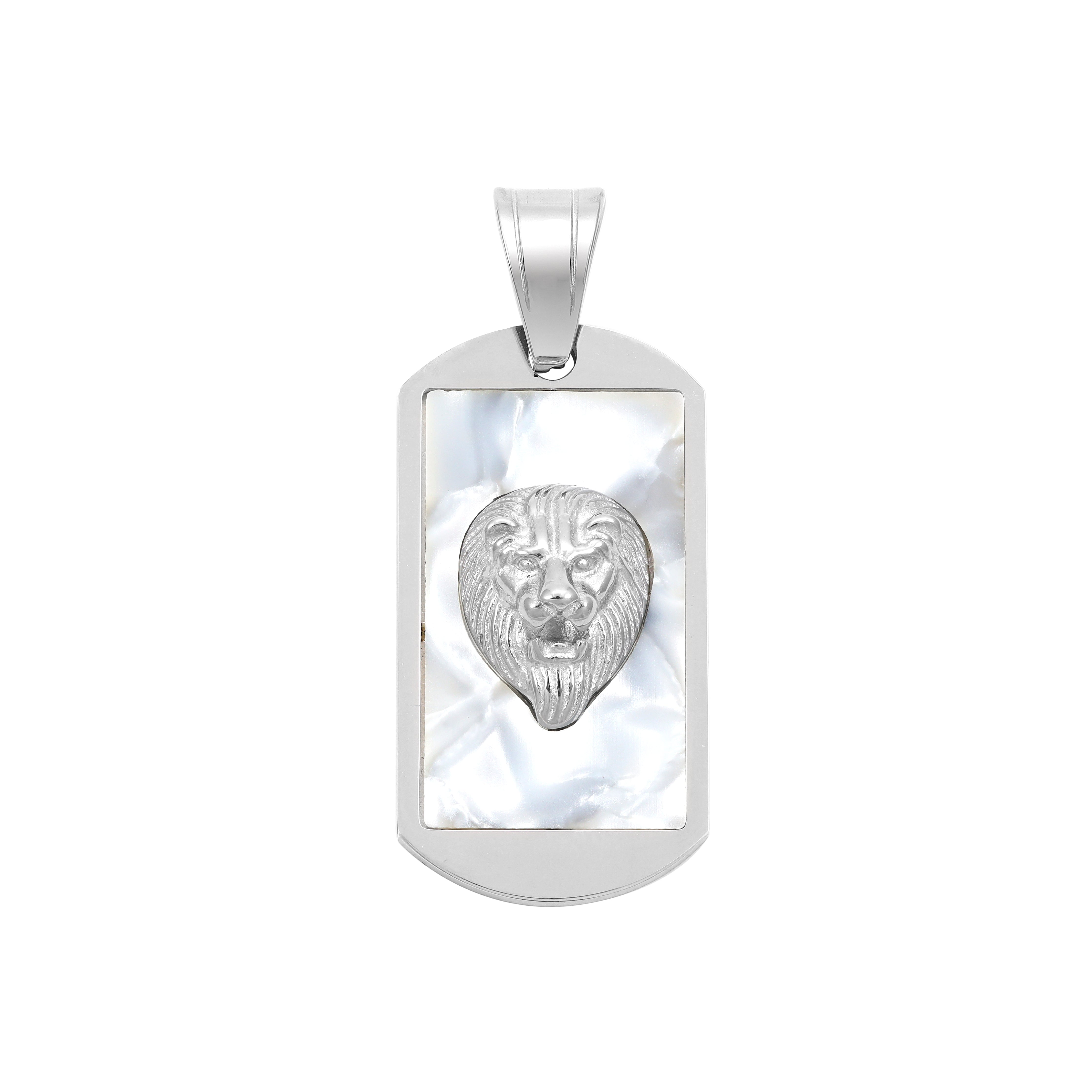 Dog Tag Lion Pendant made of stainless steel