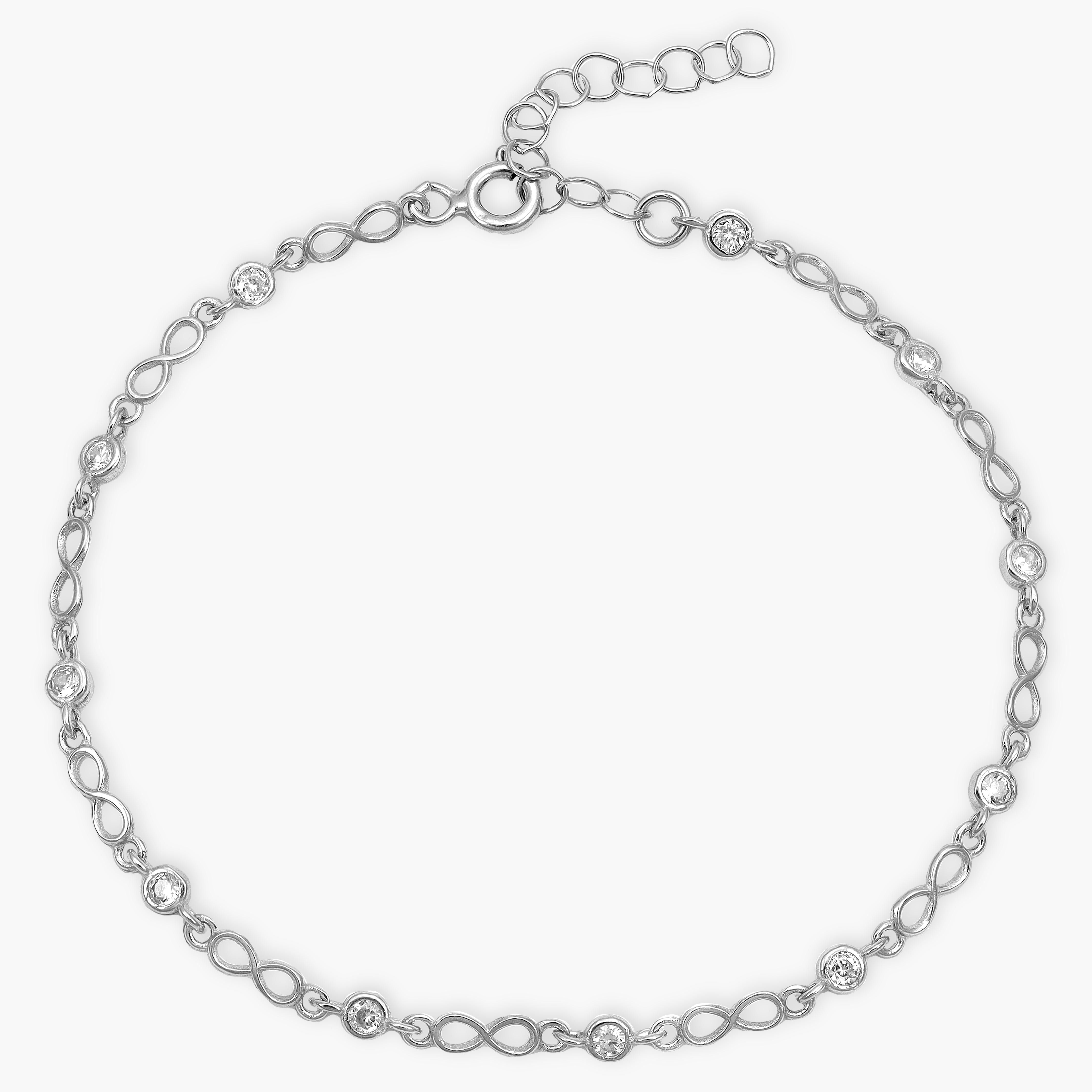 Women's Infinity Bracelet made of 925 Silver 