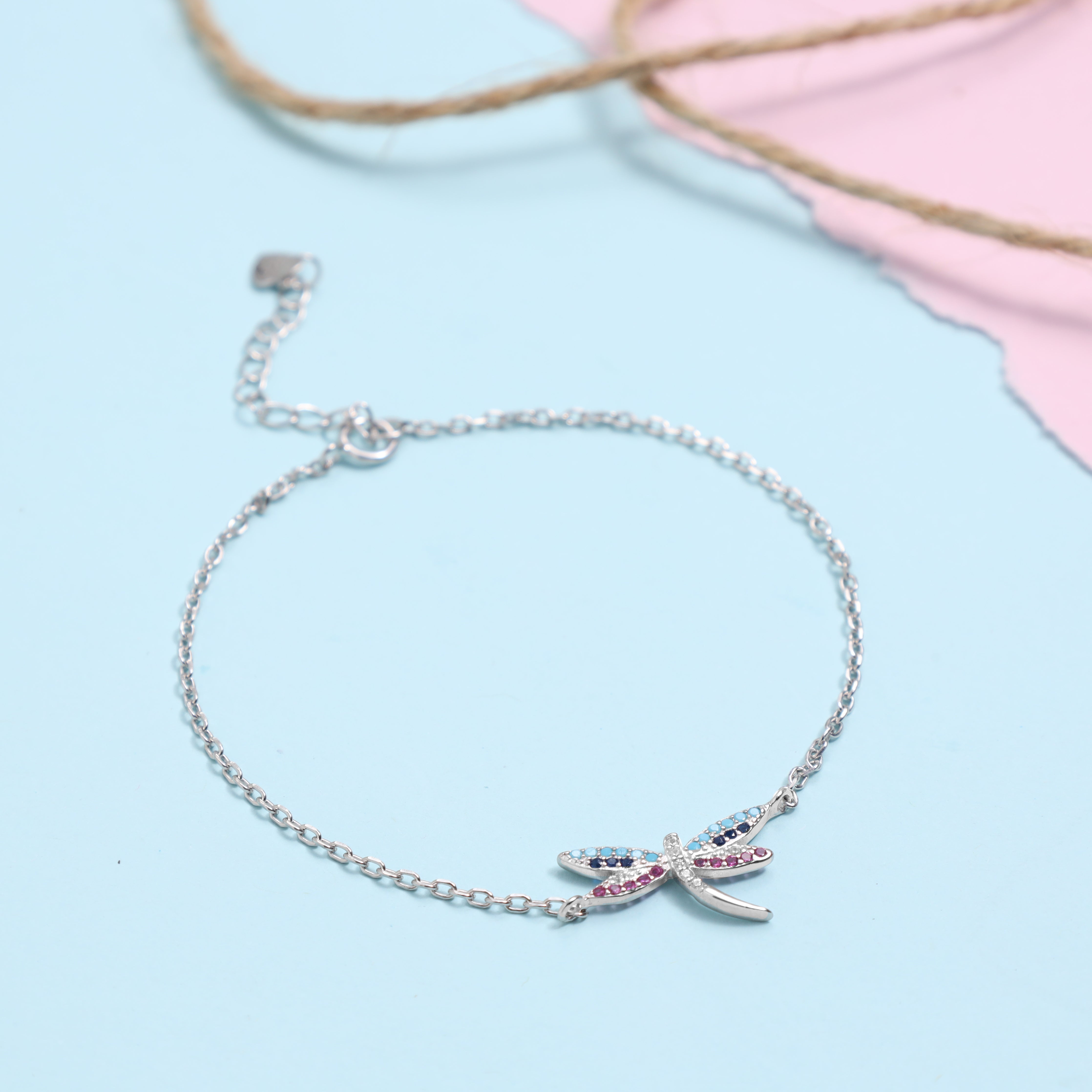 Women's anchor chain bracelet made of 925 silver 