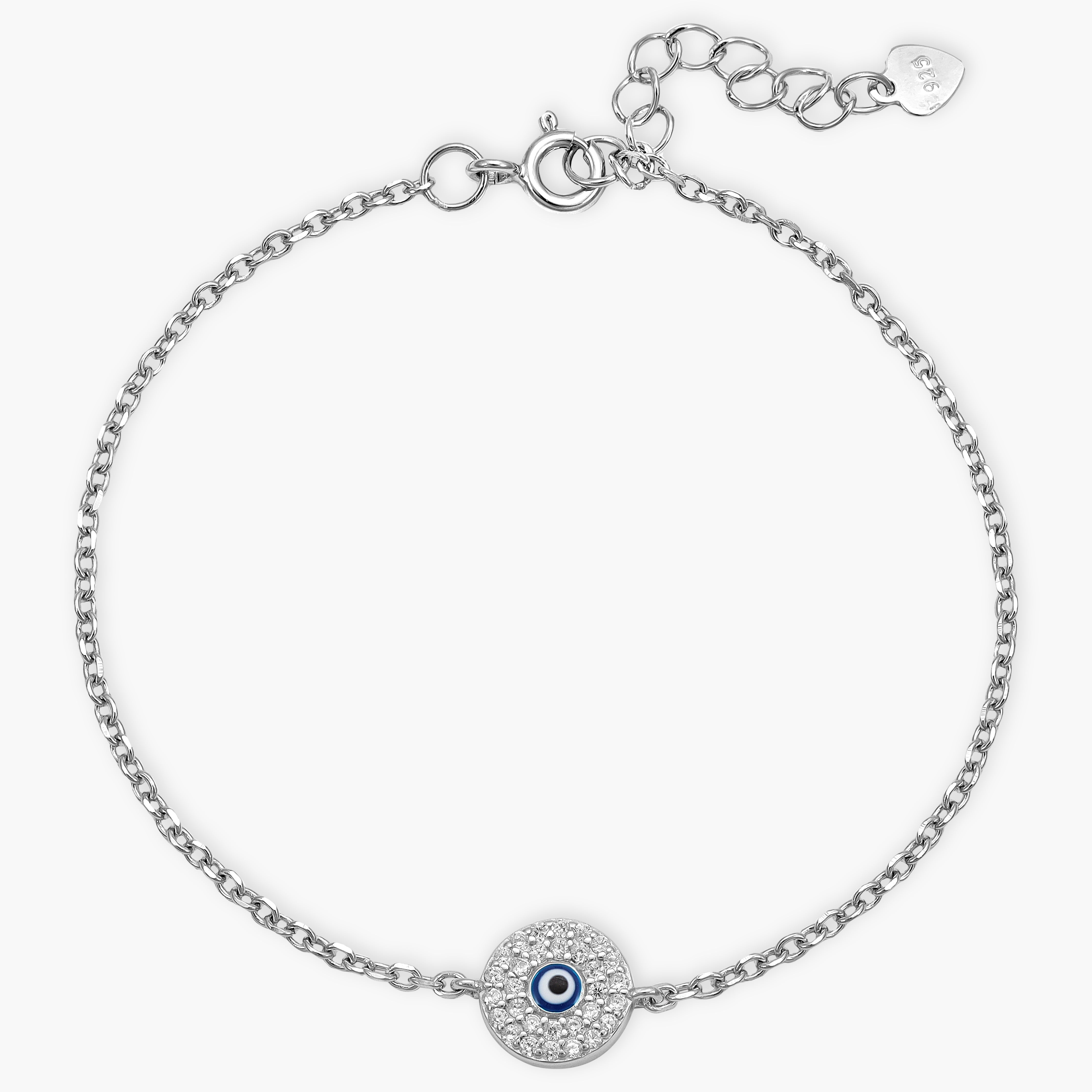 Damen Armband mit Nazar Evil eye aus 925 Silber